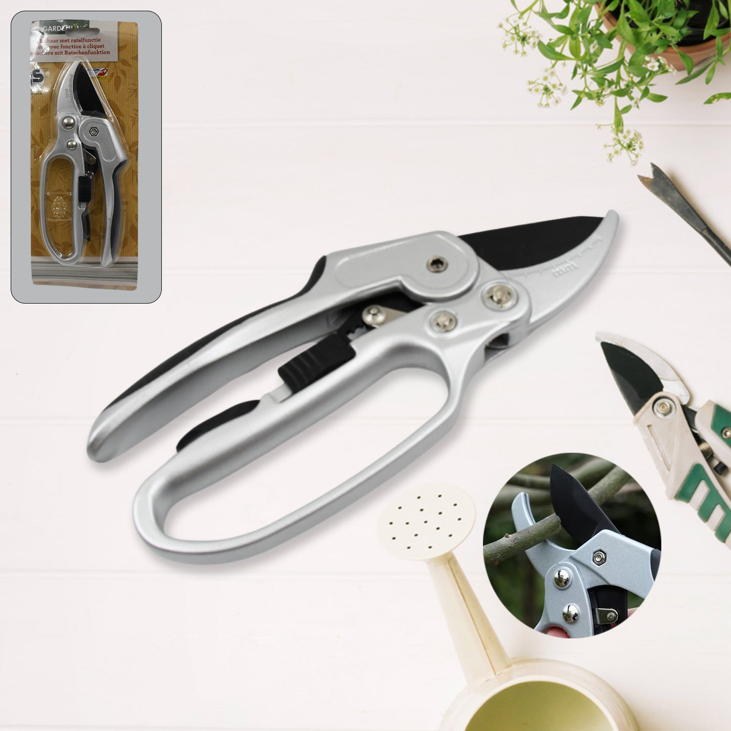 Pruning Shear Garden Shear Steel Hand Shears 20 Cm  8 Inch (1 Pc) - Happy Price - Image 2