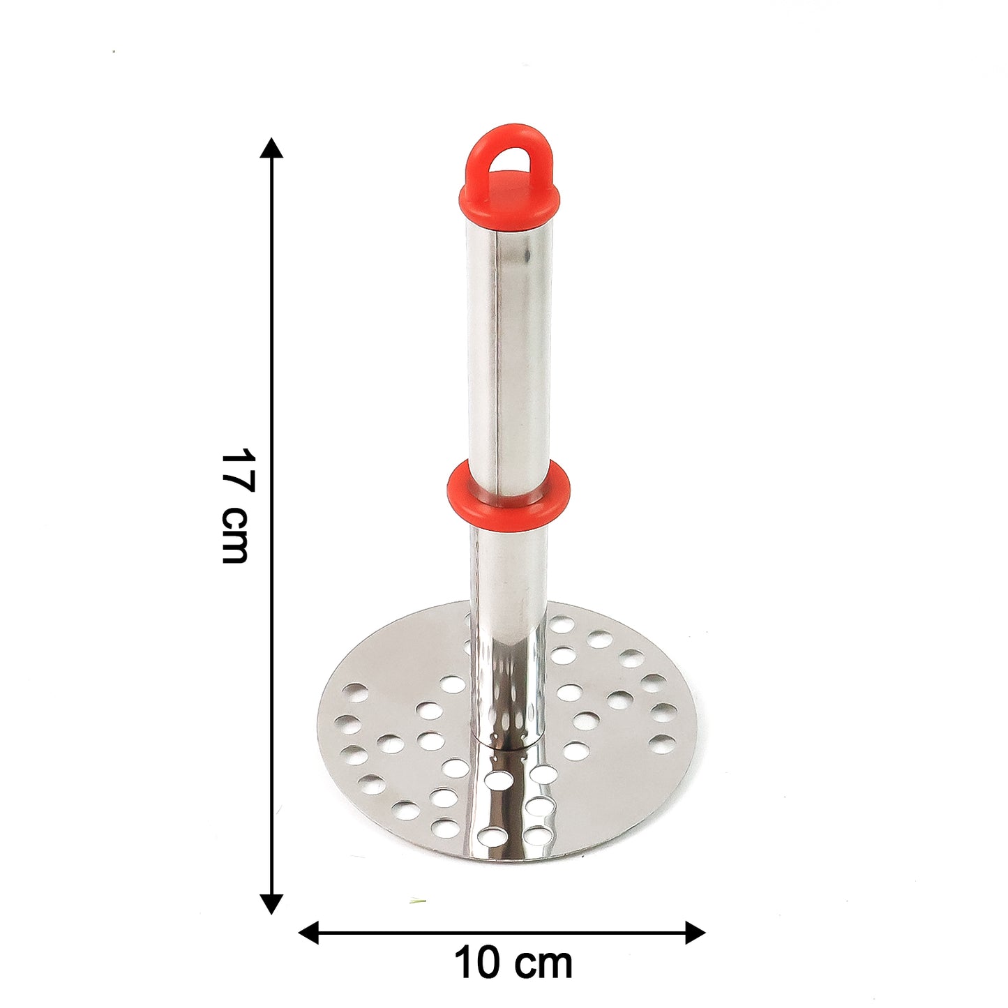 Stainless Steel Potato Masher with Ergonomic Handle (17cm, 1 Pc)
