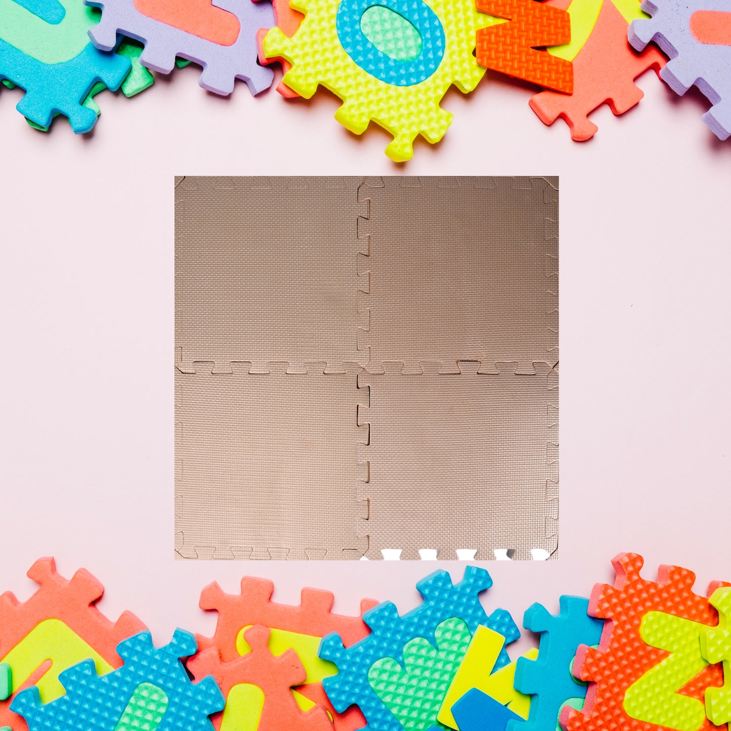 Kids Mats For Floor Soft Plush Foam Babies Puzzle Interlocking Play Mats For Crawling Playing Tile Mat Carpet Rug For Infants And Toddlers (Size - 63x63cm  Set Of 4pc) - Happy Price - Image 5