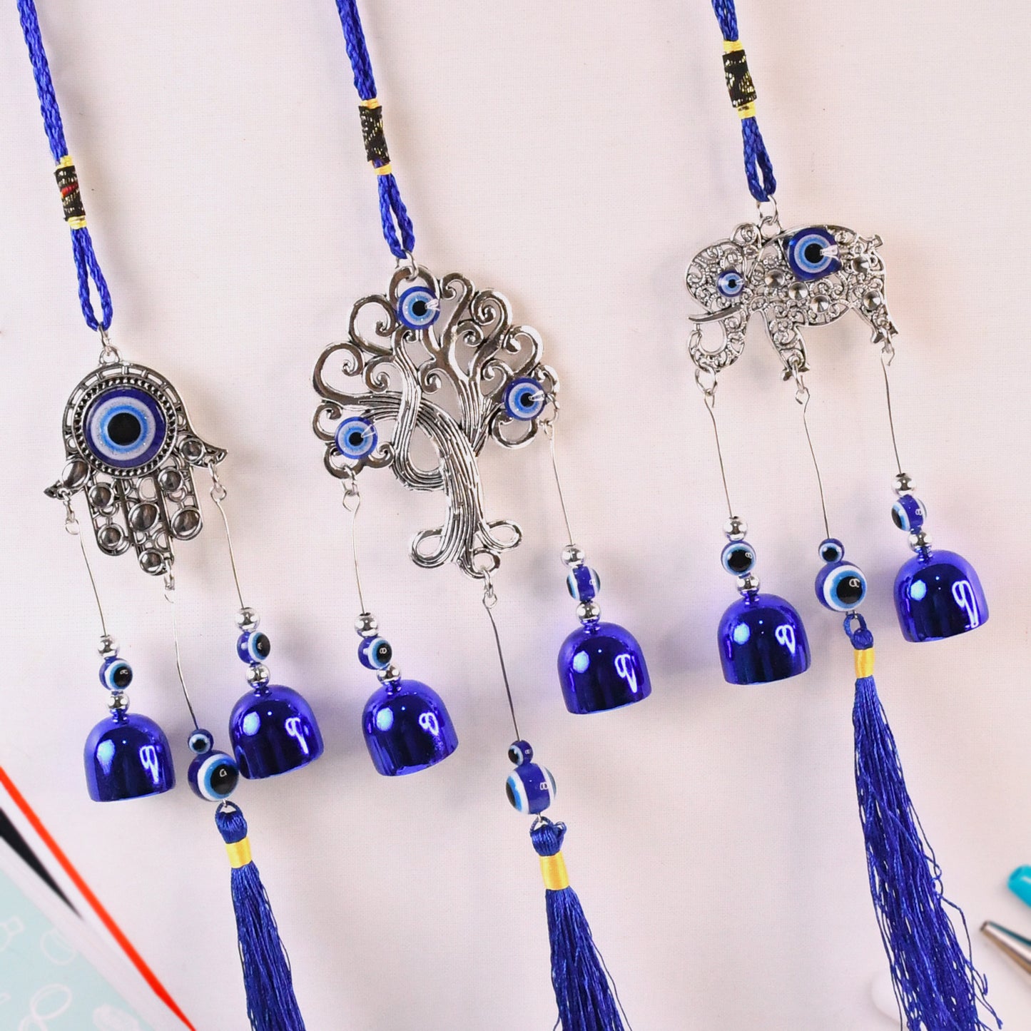 Metal Evil Eye Wind Chime Bells (Mix Design  1 Pc) - Happy Price - Image 4