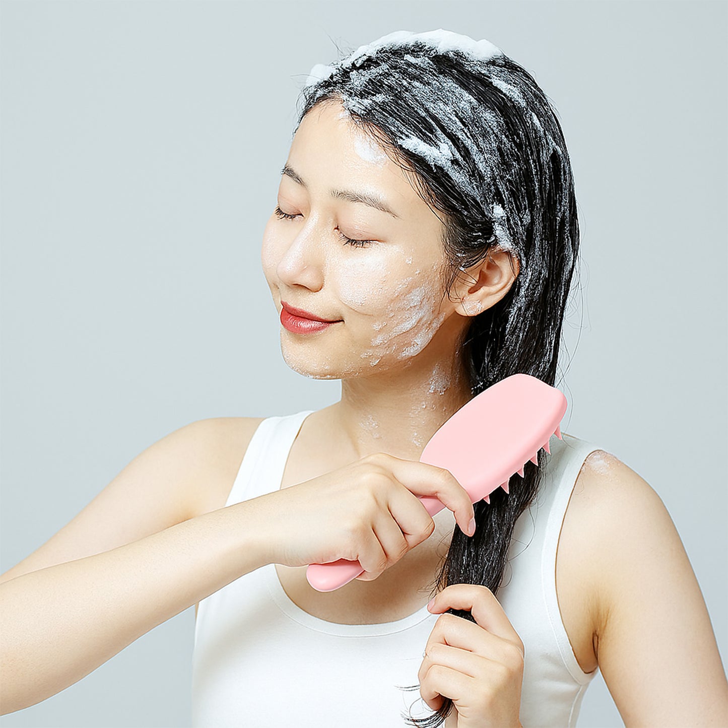 Multipurpose Silicone Scalp Massager Shampoo Brush (1 Pc) - Happy Price - Image 5