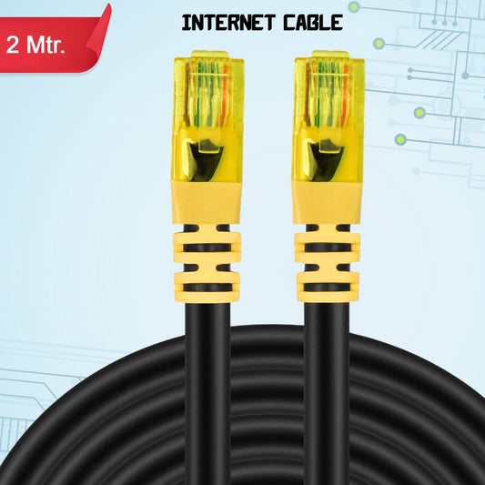 Heavy Duty Cat 8 Ethernet Cable Internet Cable (2 Mtr.  1 Pc) - Happy Price - Image 1