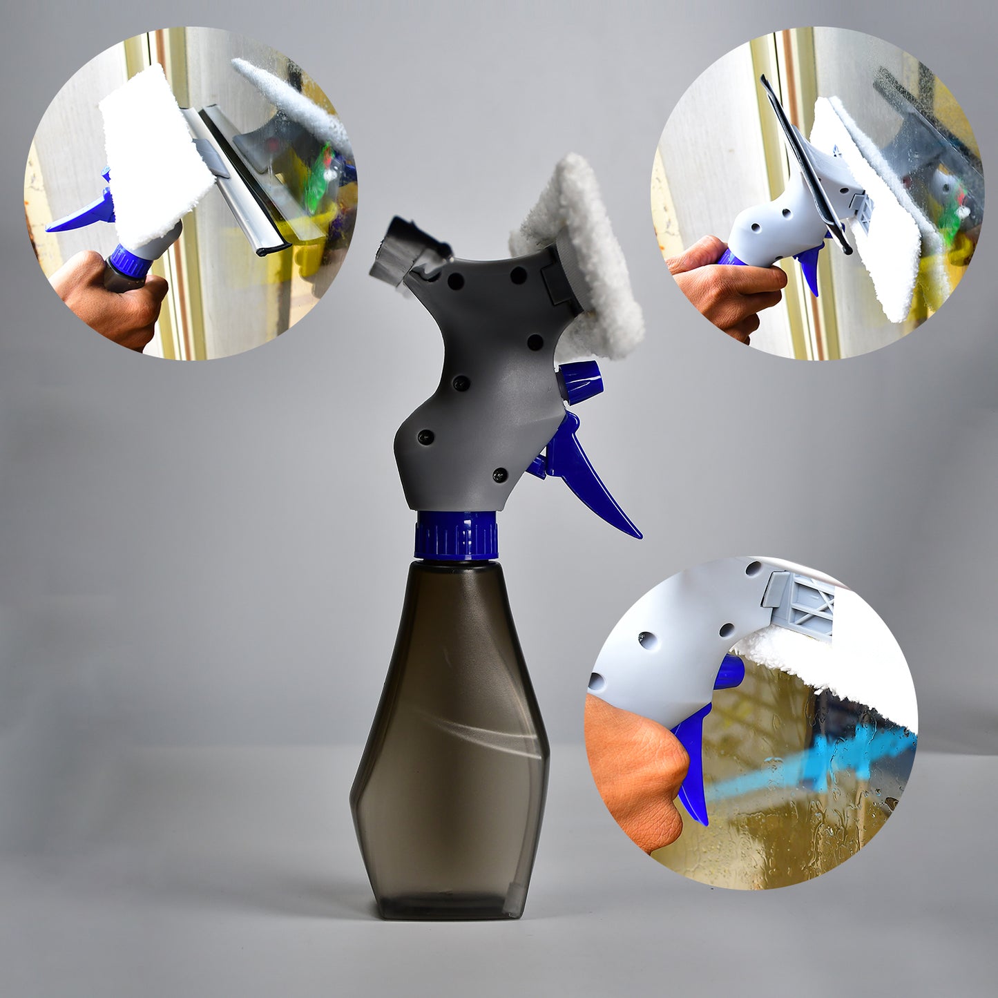 4946 Plastic Easy Glass Cleaner 3 In 1 Spray Type Cleaning Brush Pack Of 1 - Happy Price - Image 6