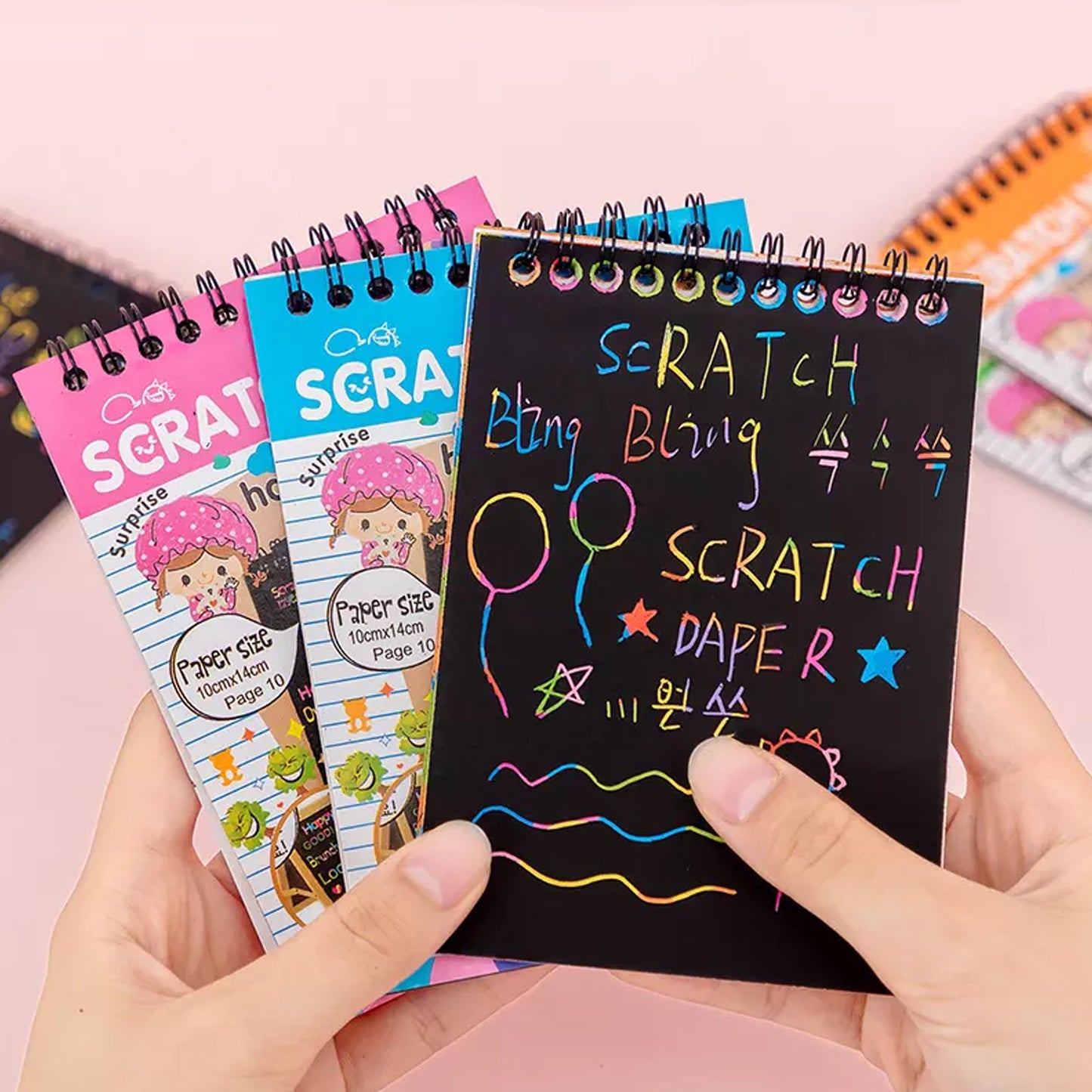 Crafts Rainbow Art Scratch Paper Book Sheets 10 Page  ( Pack Of 1 ) - Happy Price - Image 5