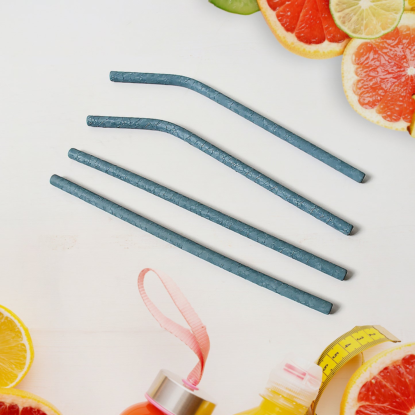 Reusable Stainless Steel Straw With Cleaning Brush Long Drinking Straws For Coffee Tumbler Travel Mug Cup Dishwasher Safe For Toddlers  Kids (5 Pcs Set) - Happy Price - Image 3