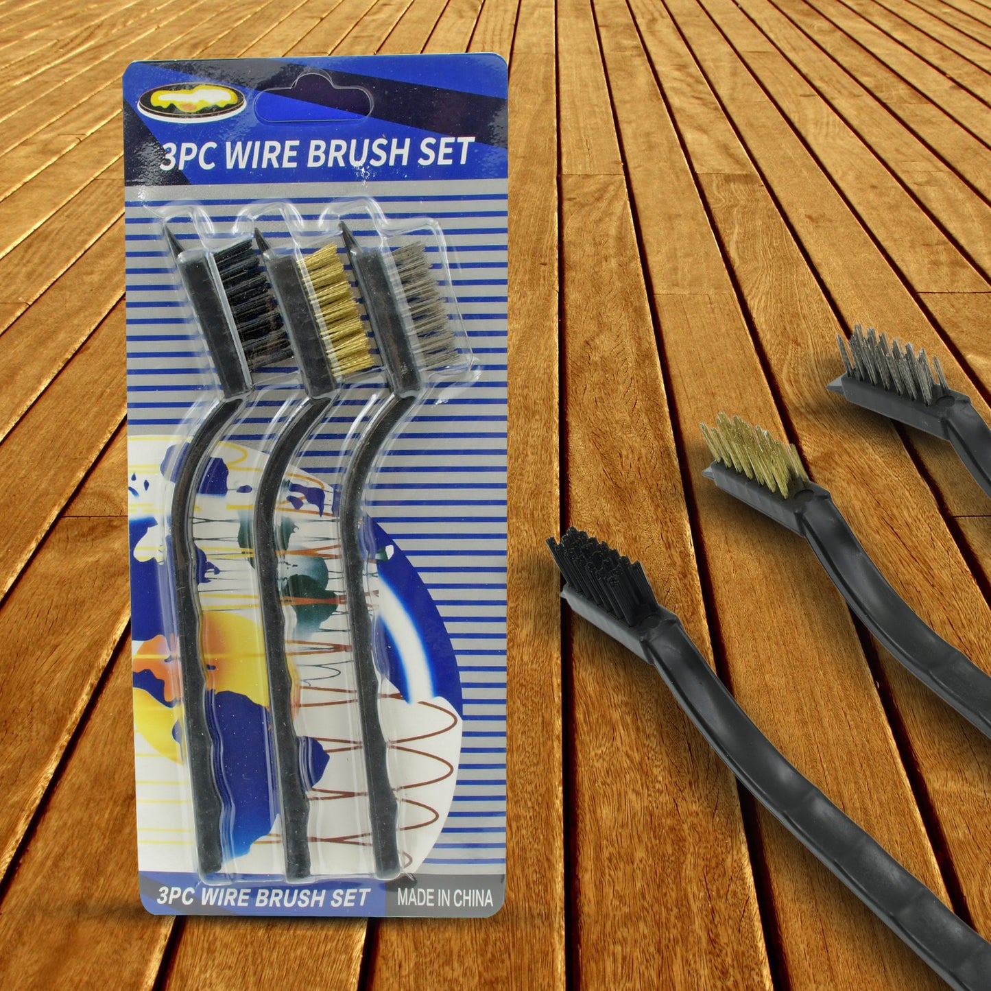 3pcs Mini Wire Brush Set (Steelnylonbrass Brush) - Happy Price - Image 2