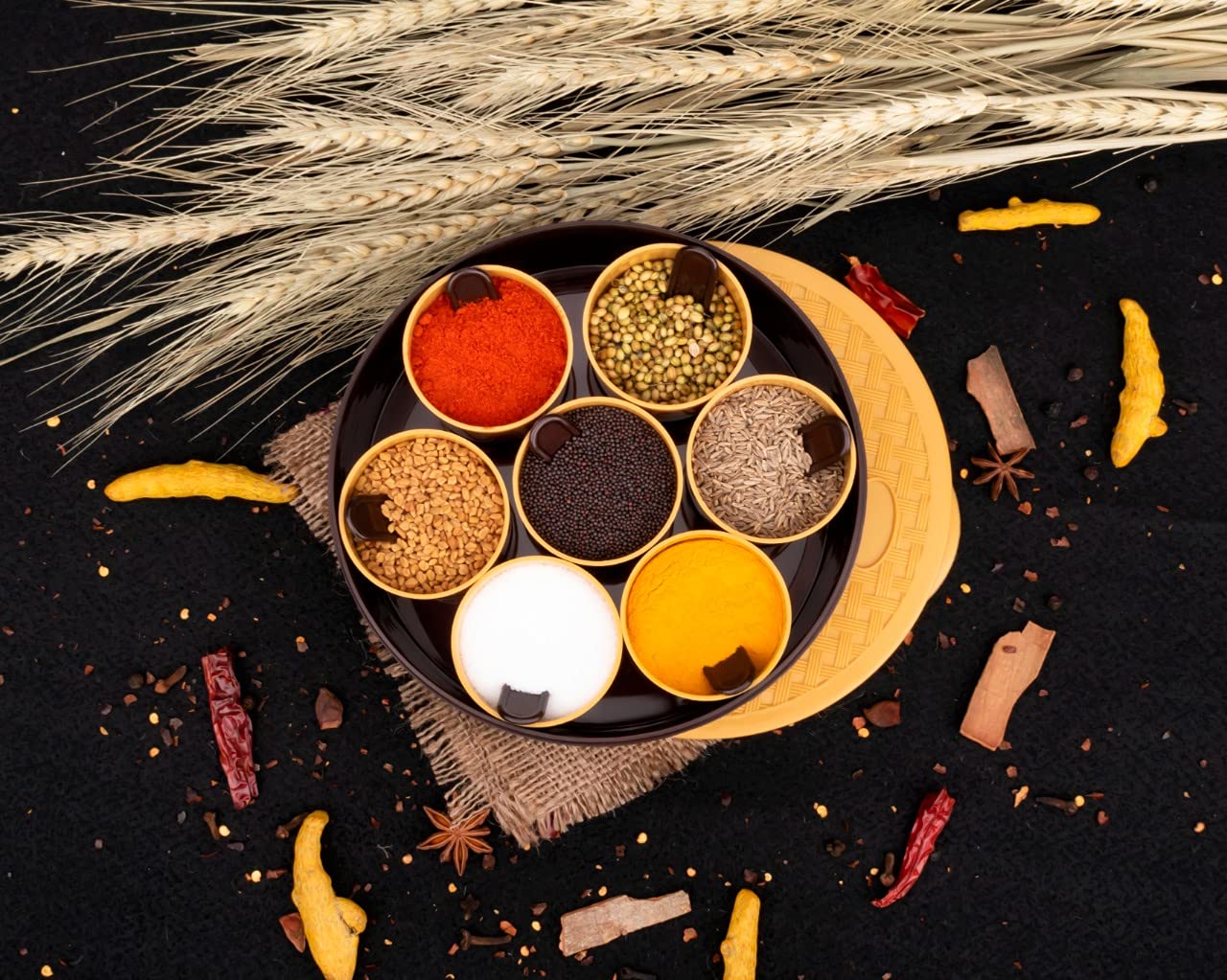 Round Plastic Masala Spice Box - Happy Price - Image 2
