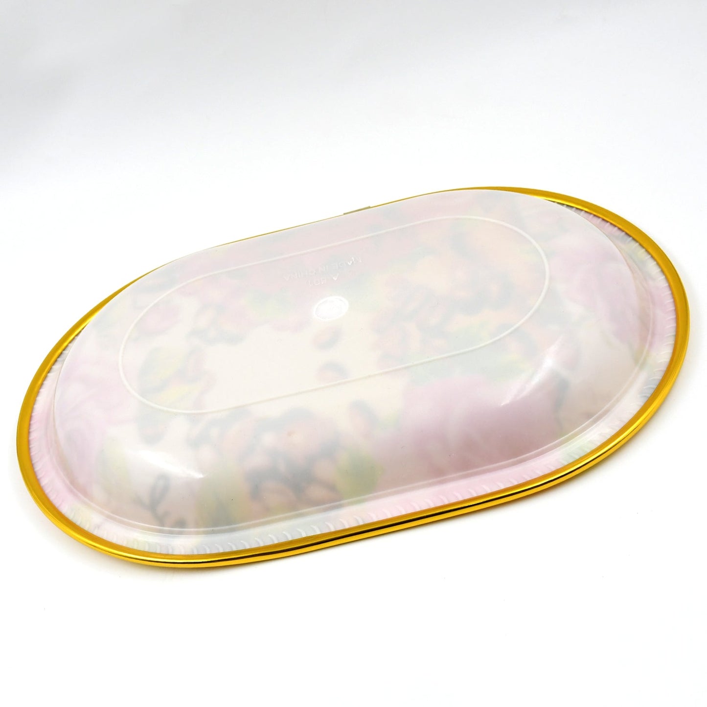 Small Plastic Flower Printed Design Serving Tray (1 Pc  27 X 18 Cm) - Happy Price - Image 3