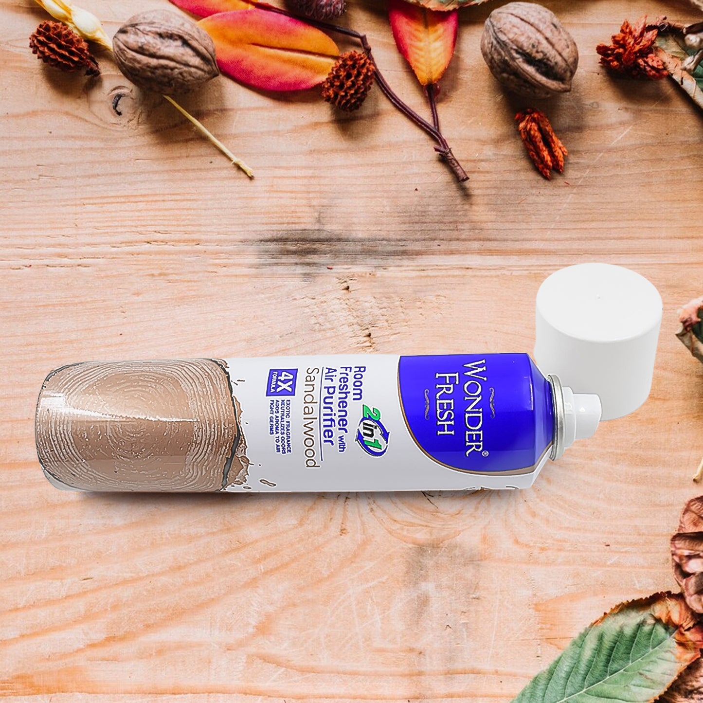 Fresh Air Freshener Spray Sandalwood Fragrance  Long Lasting Fragrance For Home  Office (Mix Fragrance   125 Gm) - Happy Price - Image 3
