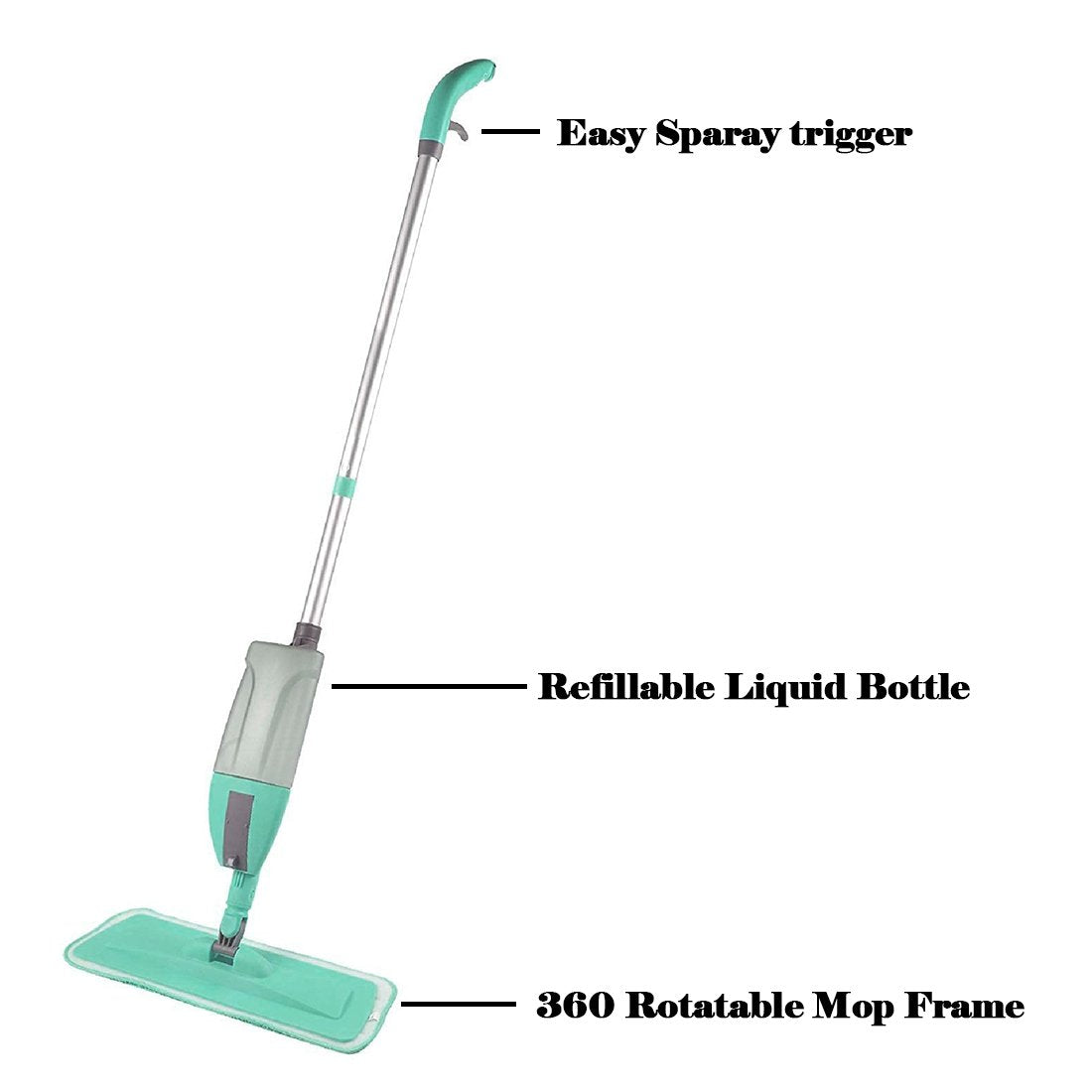 Cleaning 360 Degree Healthy Spray Mop With Removable Washable Cleaning Pad - Happy Price - Image 4