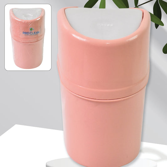 Mini Trash Can Dustbin Plastic Garbage Can With Lid (1 Pc) - Happy Price - Image 1