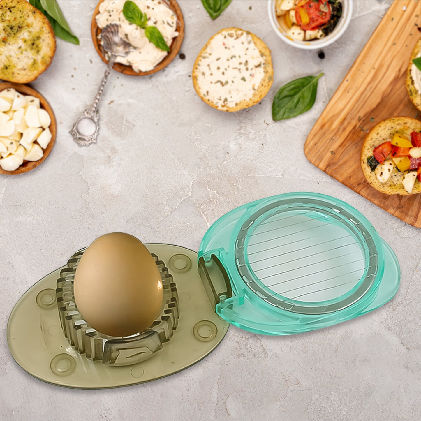 Stainless Steel Egg Slicer  Knife (2 Pc Set) - Happy Price - Image 5