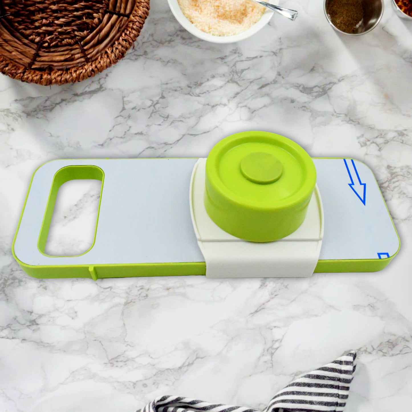 Slicer For Kitchen 5 In 1 Foldable Vegetable Slicer Blade Potato Cutter Veggie Slicer Onion Slicer Julienne Grater With Protective Guards Stainless Steel Blade - Happy Price - Image 5