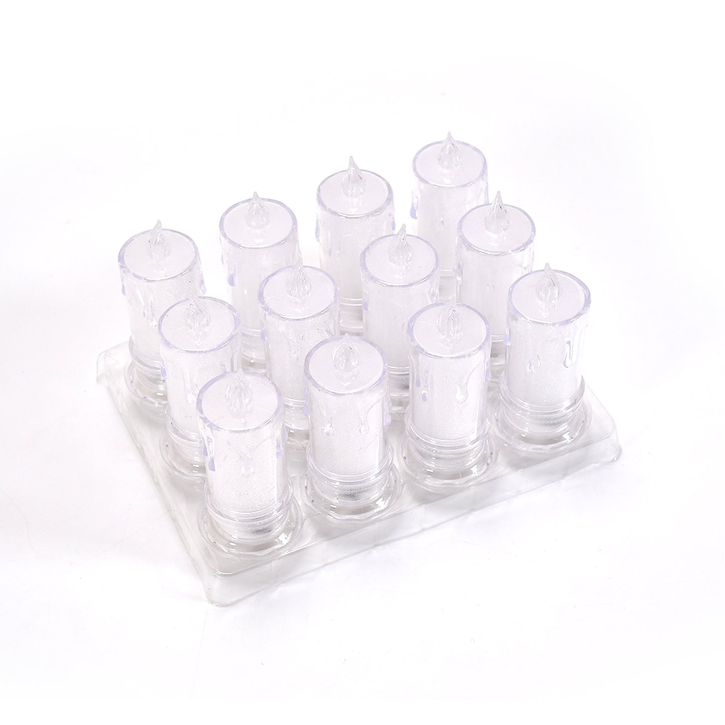 Big Size Flameless Melted Design Candles For Decoration (Set Of 12pc) - Happy Price - Image 2