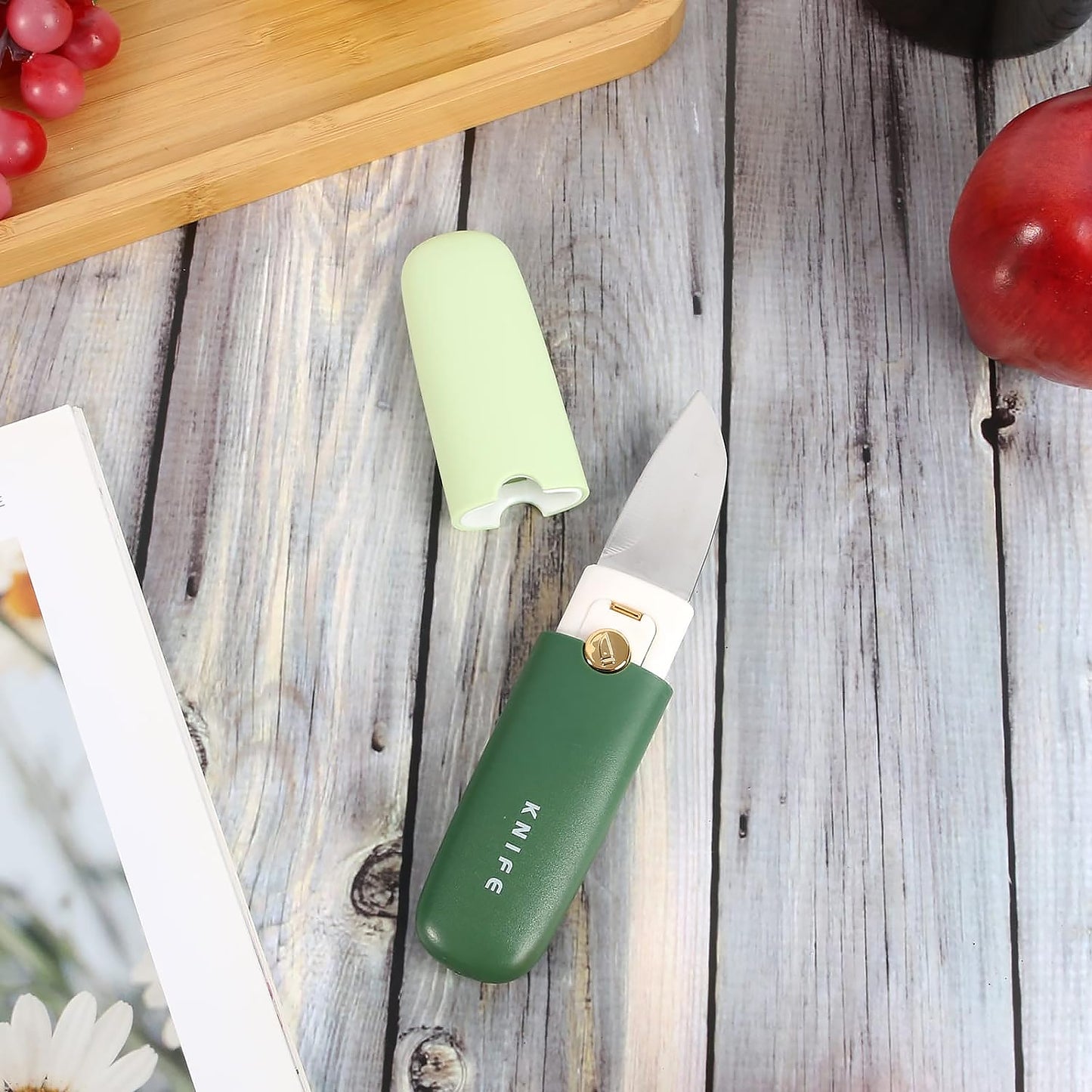Multifunctional Peeler Two In One Fruit Knife Fruit And Vegetable Cutting Knife+sawtooth Peeler Apple Carrot Potato Fruit Slice Antiskid - Happy Price - Image 3