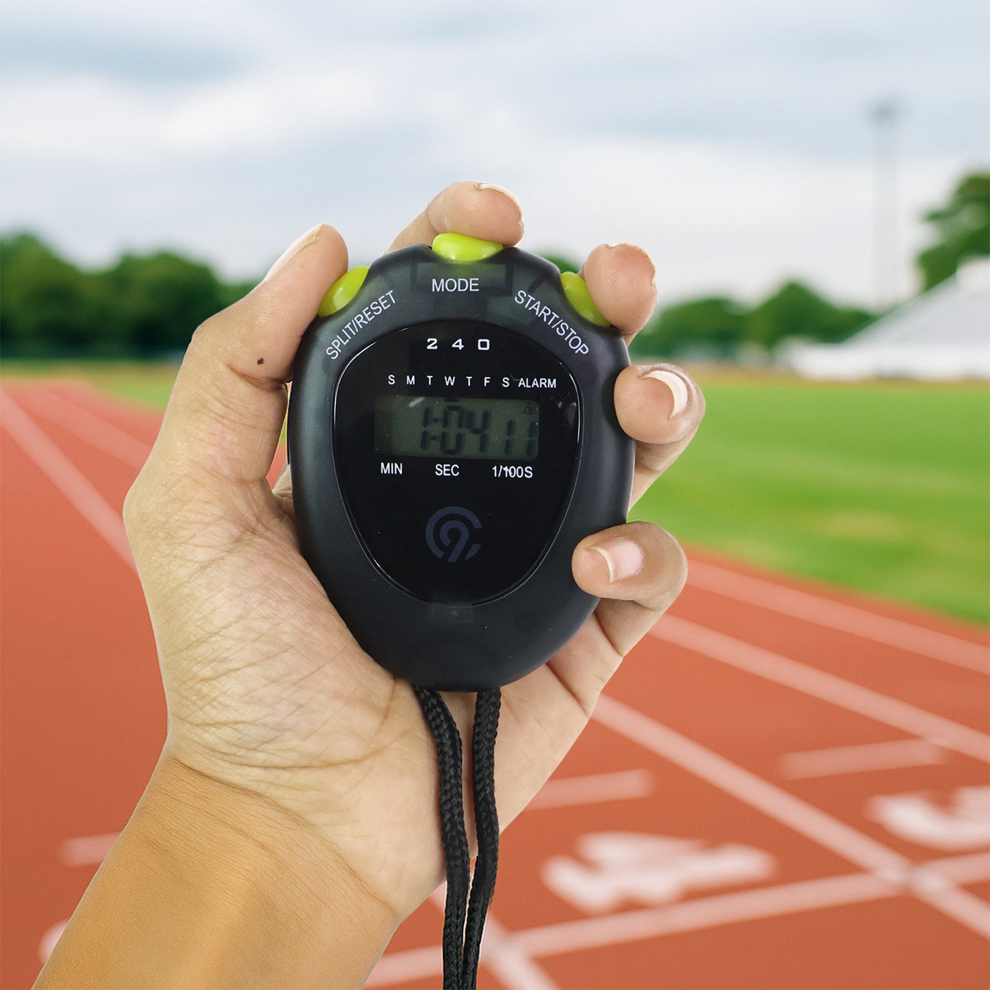 Digital Sports Stopwatch with Split Timing, Alarm & Clock - Portable Handheld Timer - Happy Price - Image 3