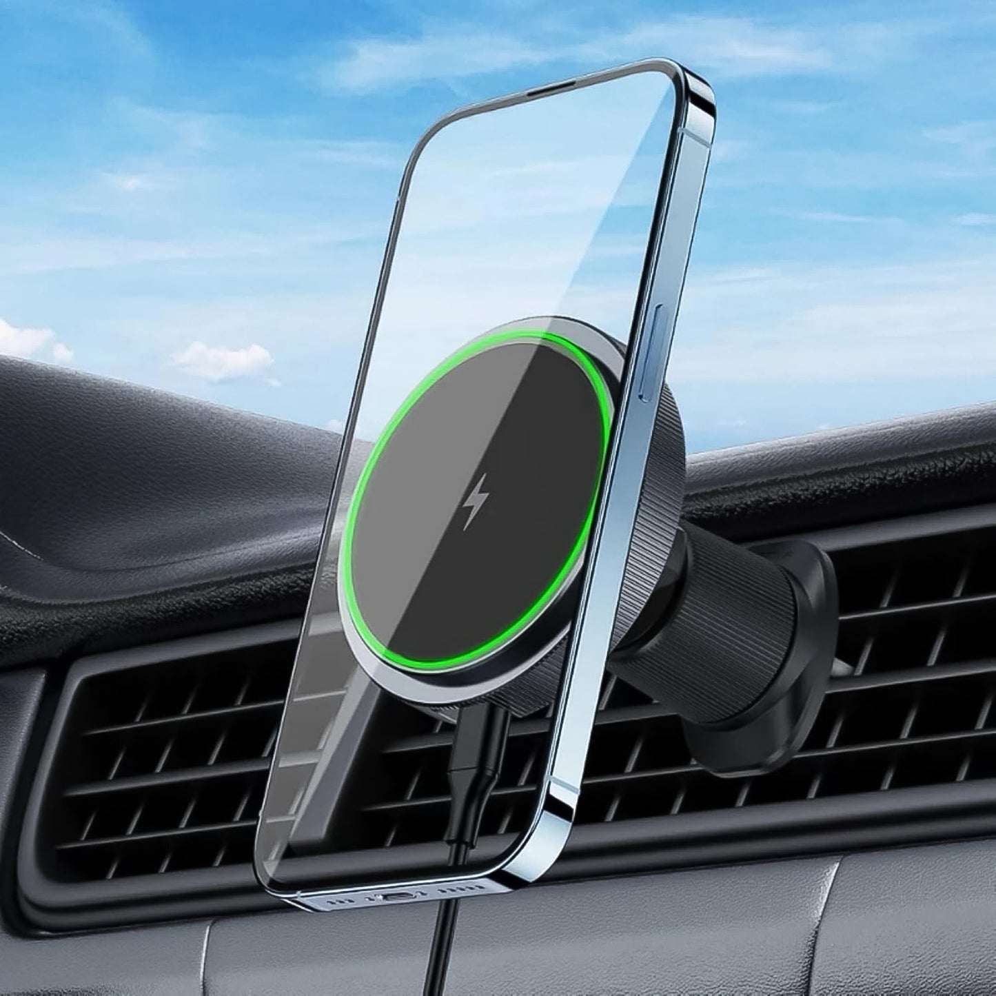 Magnetic Phone Mount Wireless Charger  Music Reactive Lights (1 Set) - Happy Price - Image 4