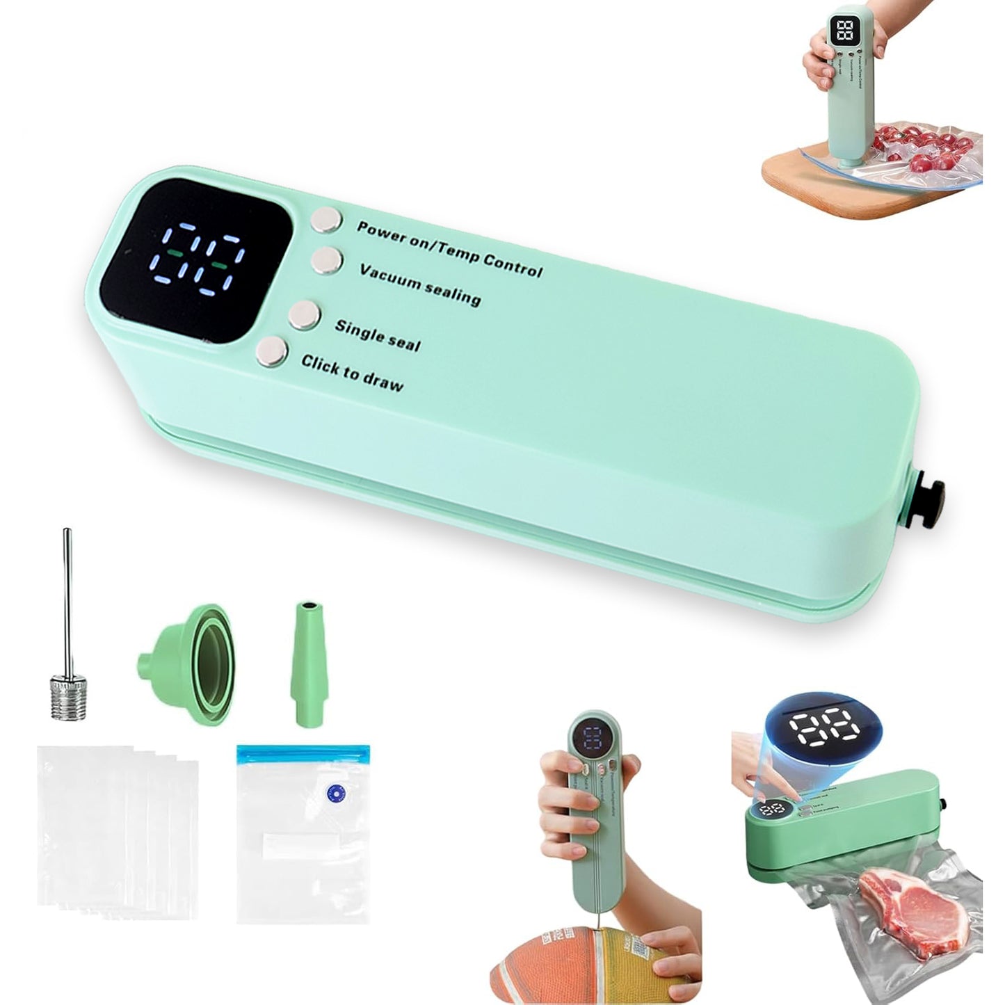 Rechargeable Electric Vacuum Sealer Machine - Happy Price - Image 6