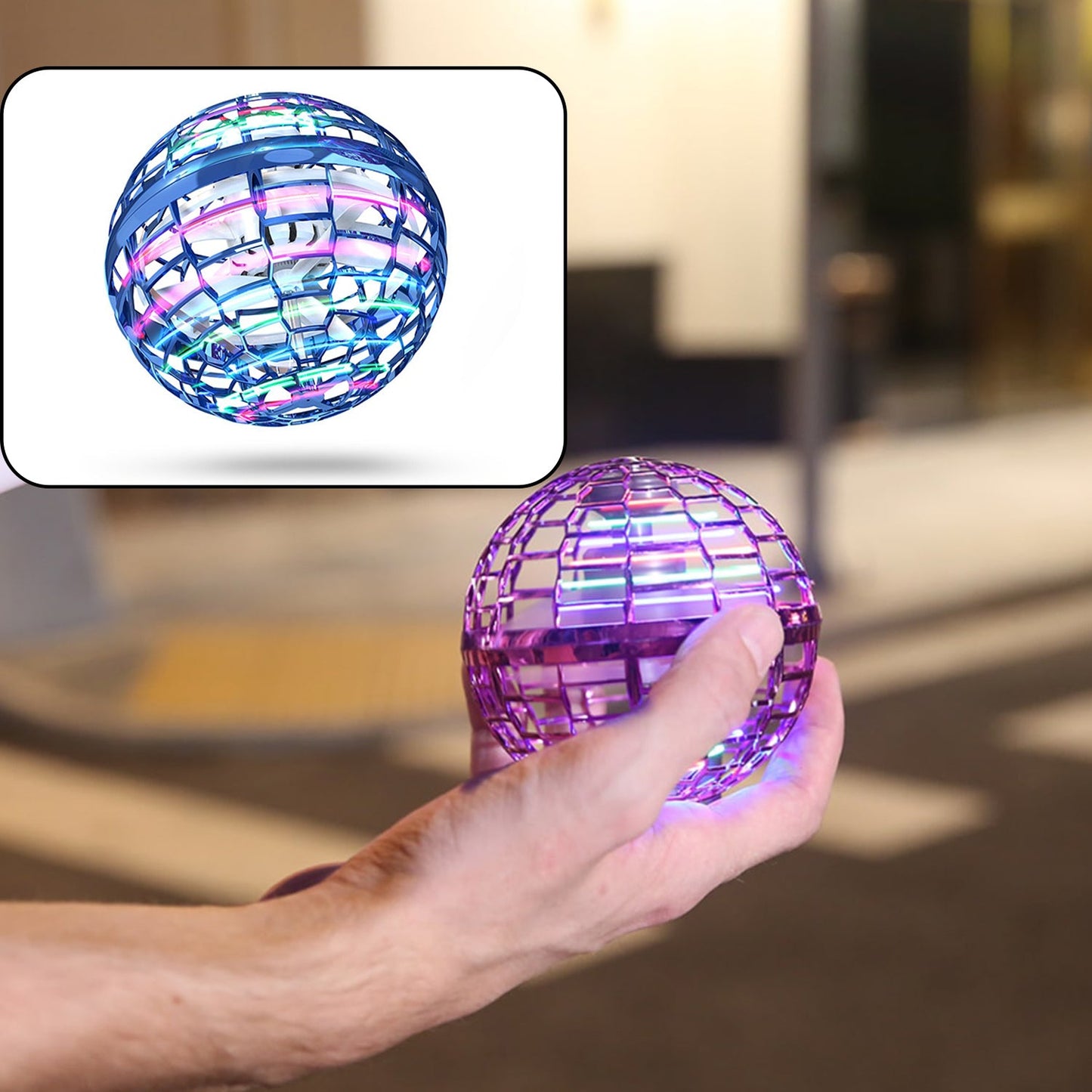Flying Ball Toys Usb Rechargeable Built-in Rgb Lights 360rotating Magic Controller Flying Orb Ball Boomerang Mini Pro Spinner Blastoise Toys - Happy Price - Image 6
