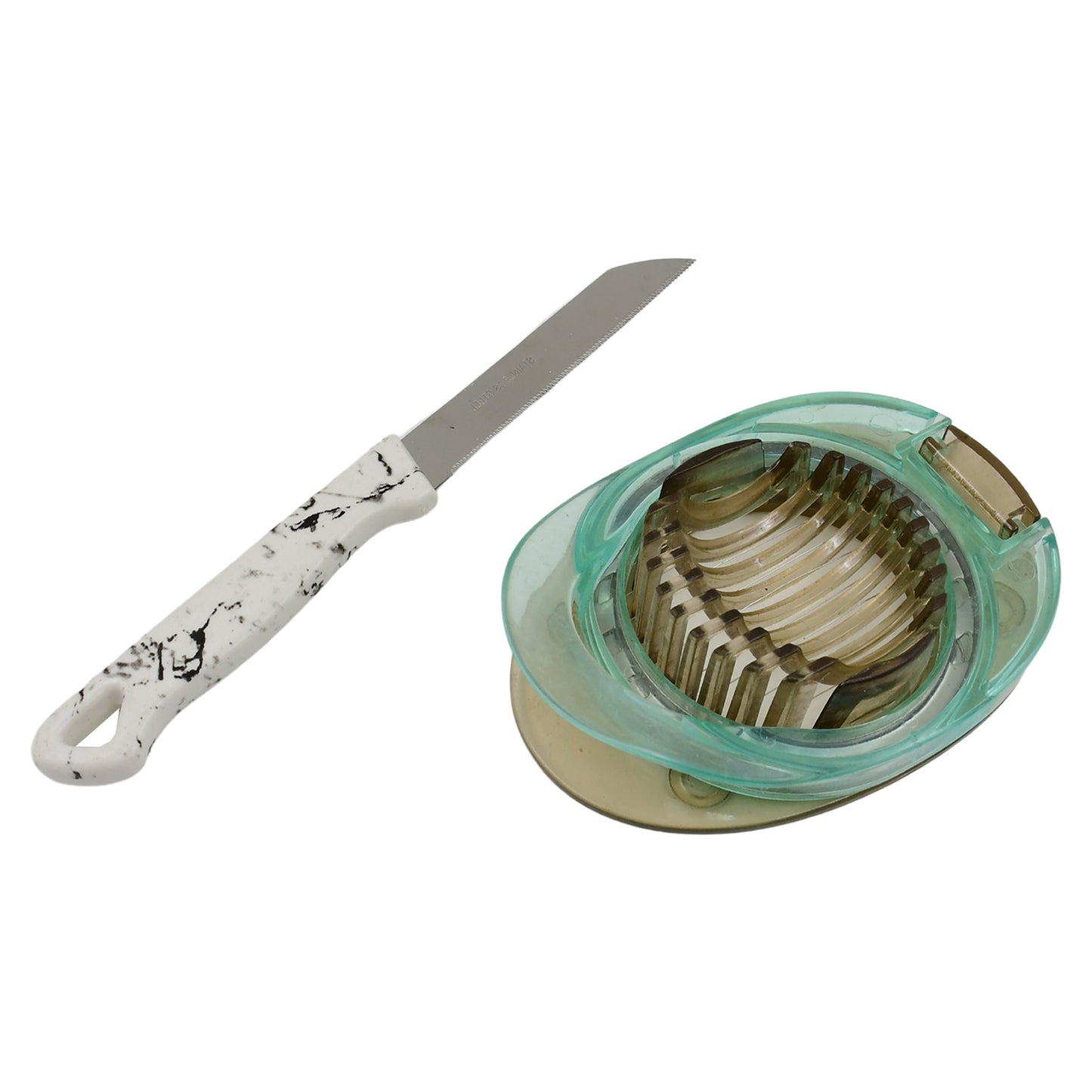 Stainless Steel Egg Slicer  Knife (2 Pc Set) - Happy Price - Image 4