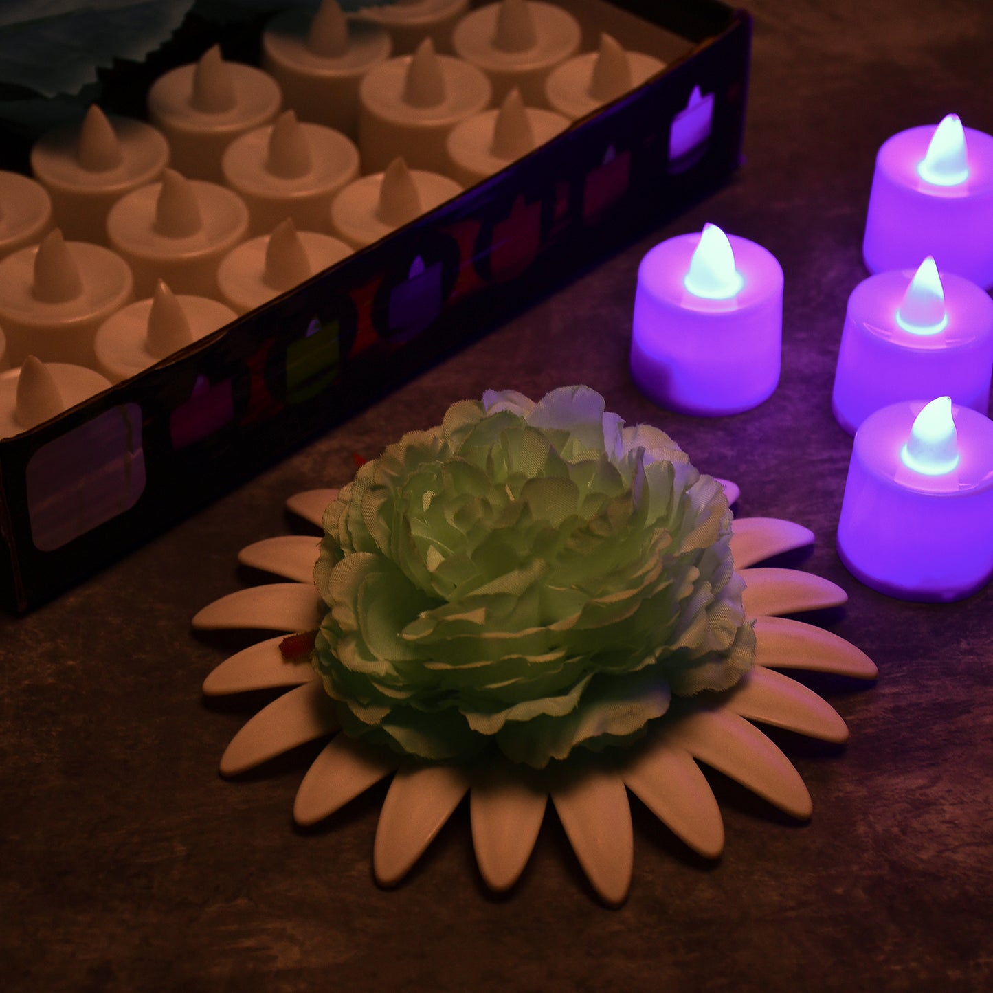 24 Pcs Pink LED Flameless Tealight Candles - Smokeless Decorative Lights for Home - Happy Price - Image 3