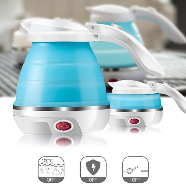 Silicone Foldable Collapsible Electric Water Kettle Camping  Boiler - Happy Price - Image 4