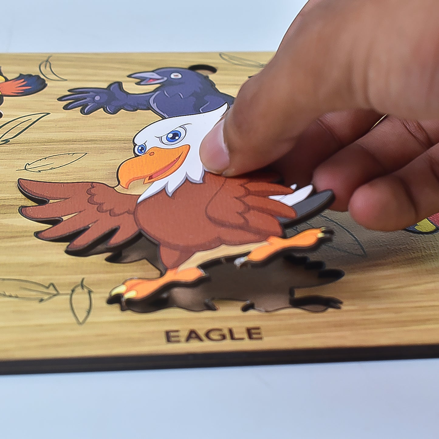 Wooden Bird Puzzle Learning Educational Board (1 Set  2820 Cm) - Happy Price - Image 3