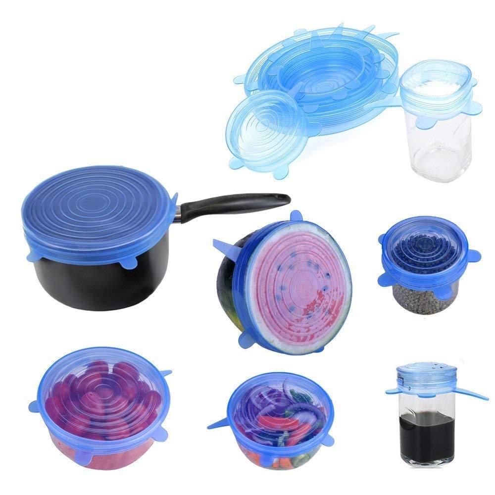 Silicone Stretch Lids Reuseable Microwave Safe Flexible Covers (Set Of 6) (Loose Pack) - Happy Price - Image 5