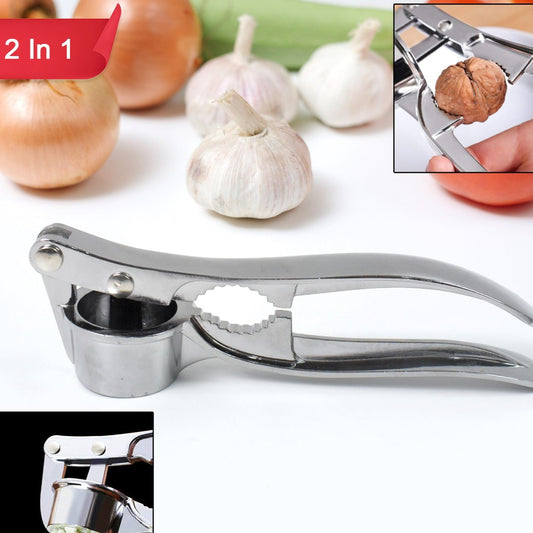 2 In1 Garlic Masher Premium Garlic Press  Walnut Cracker Opener (1 Pc) - Happy Price - Image 1