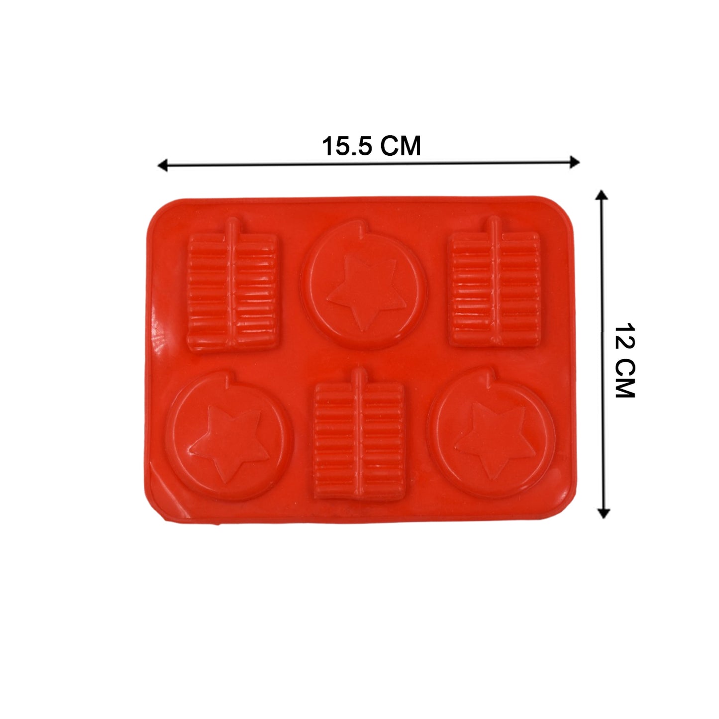 6cavity Chocolate Mould Tray  Cake Baking Mold  Flexible Silicon Ice Cupcake Making Tools - Happy Price - Image 4