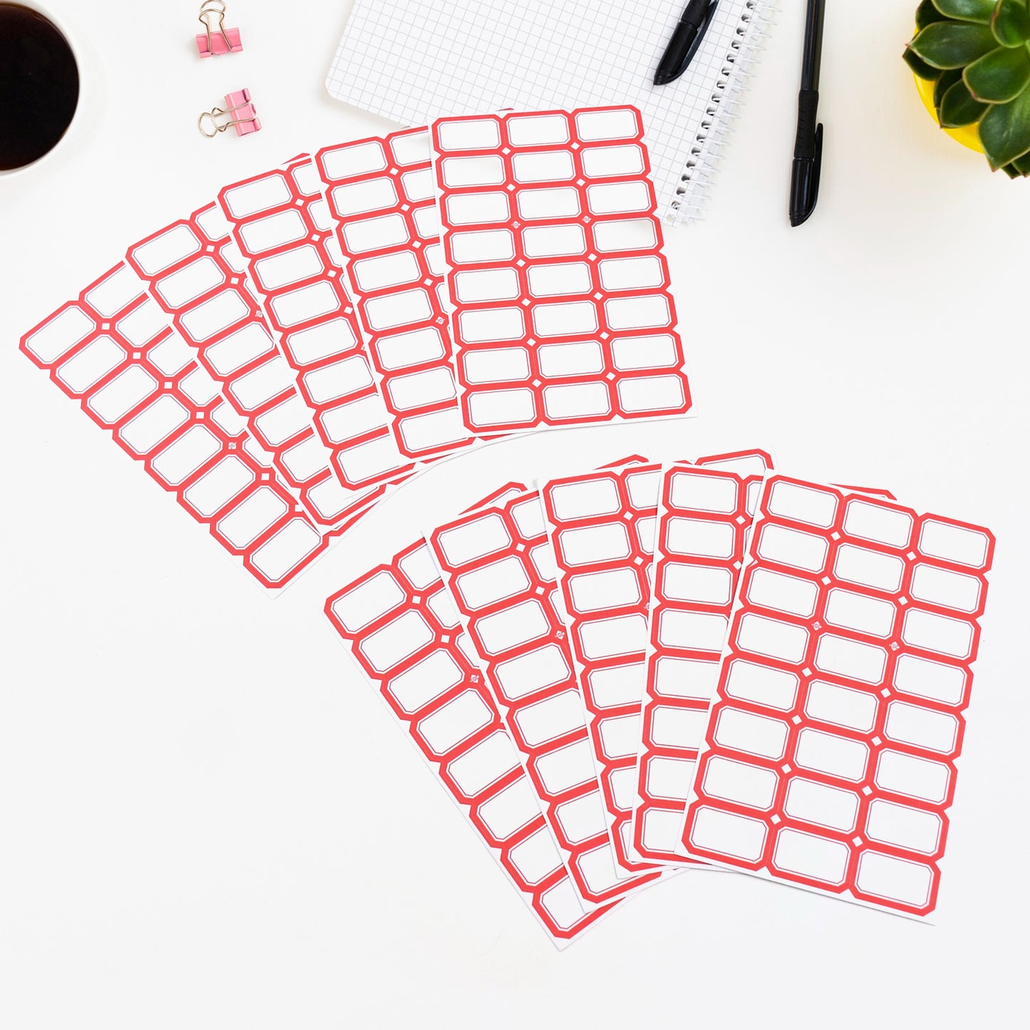 Multipurpose Blank Label Sticker Sheets Pack Of Sheets (10 Sheet Set) - Happy Price - Image 2