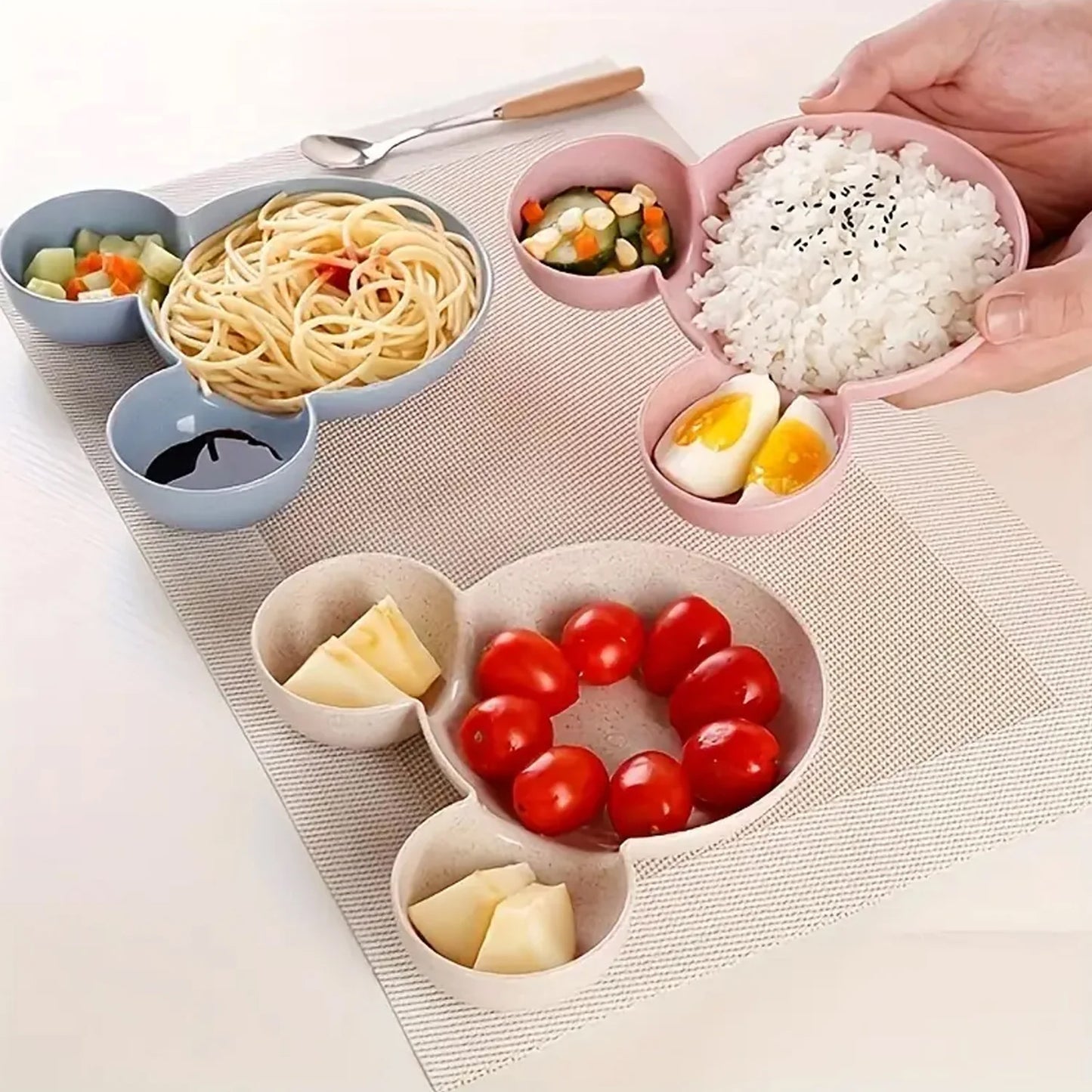 Mickey Mouse Shape Plates For Kids Bpa Free  Unbreakable Childrens Food Plate Kids Bowl Fruit Plate Baby Cartoon Bowl Plate Tableware (1 Pc) - Happy Price - Image 5