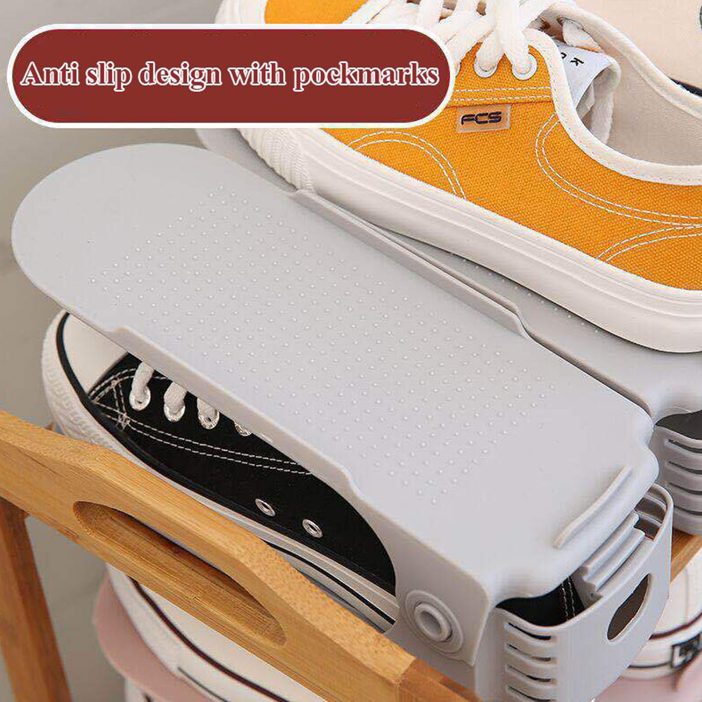 Adjustable Folding Shoe Slots Organizer. - Happy Price - Image 3