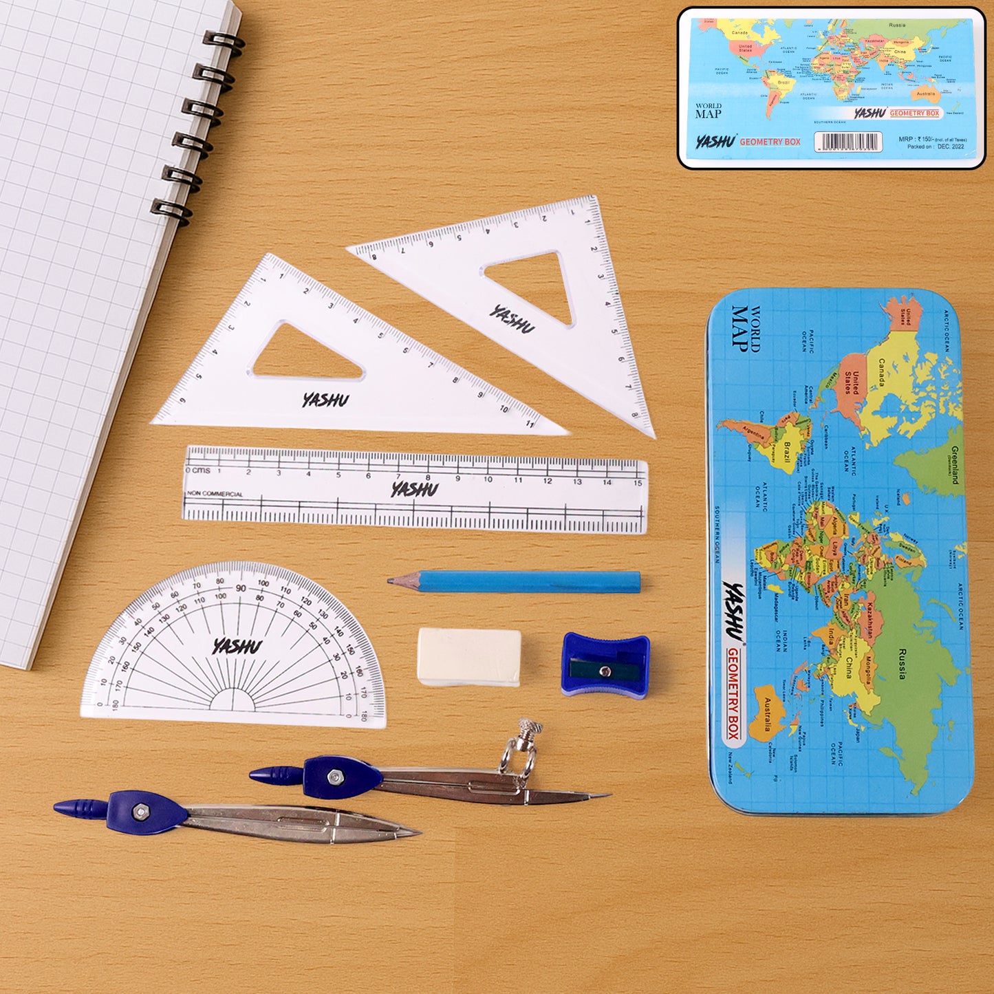 Yashu Complete Geometry Box Set With Compass - Happy Price - Image 2