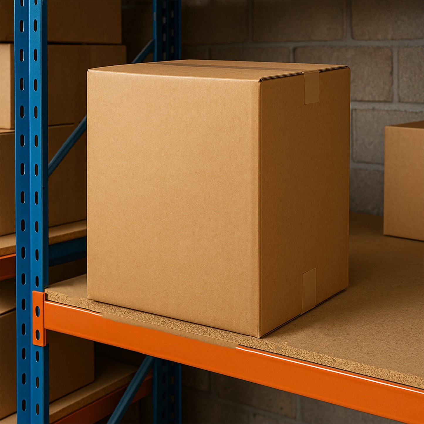 Heavy-Duty Corrugated Box for Packaging & Shipping - Brown, 52x46x32 Cm, 1 Pc