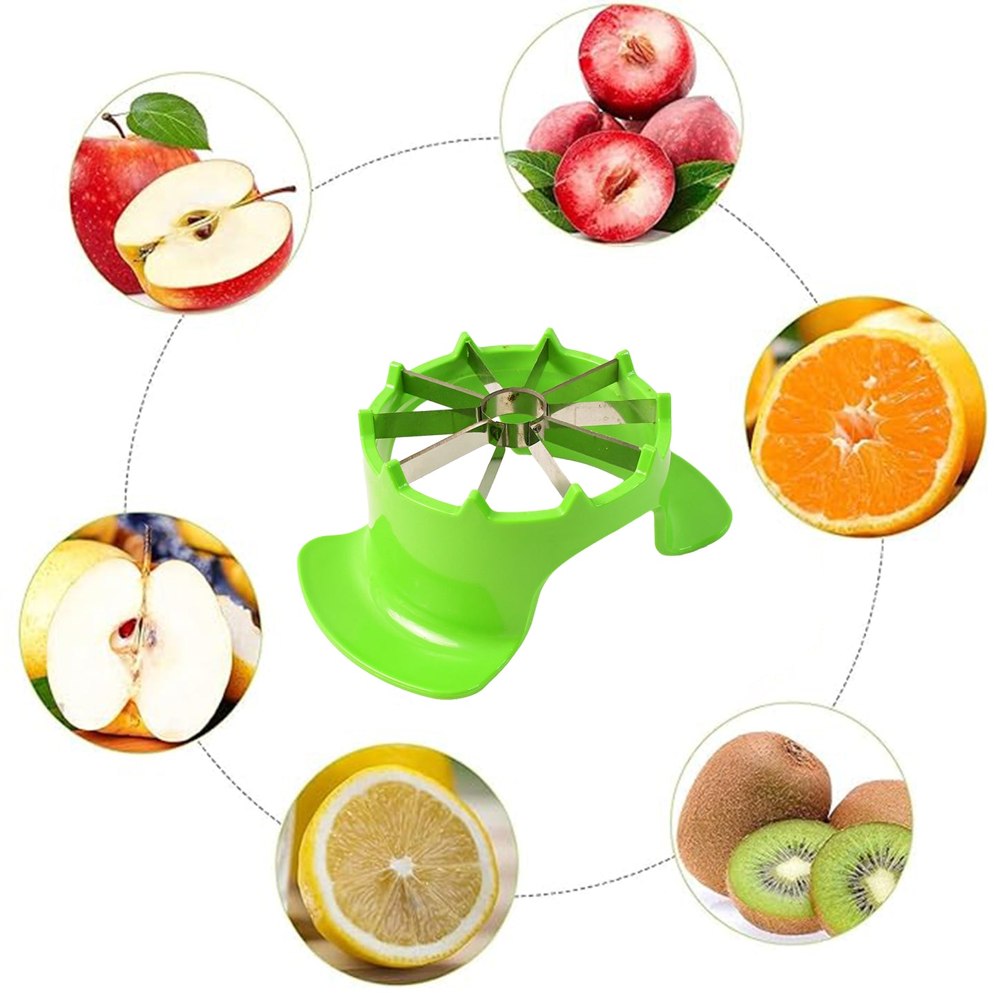 Apex Apple Cutter With Container  Unbreakable Abs Body  Stainless Steel Blades - Happy Price - Image 3
