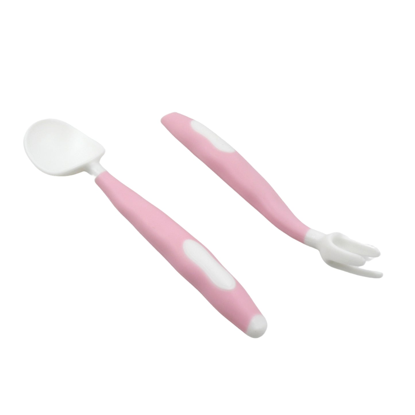 Silicone Bendable Kids Feeding Spoons And Forks Toddler Utensils With Travel Case Baby Spoon And Fork Set For Self-feeding Learning Bendable Handle For Kid Children Toddlers (2 Pc Set) - Happy Price - Image 4