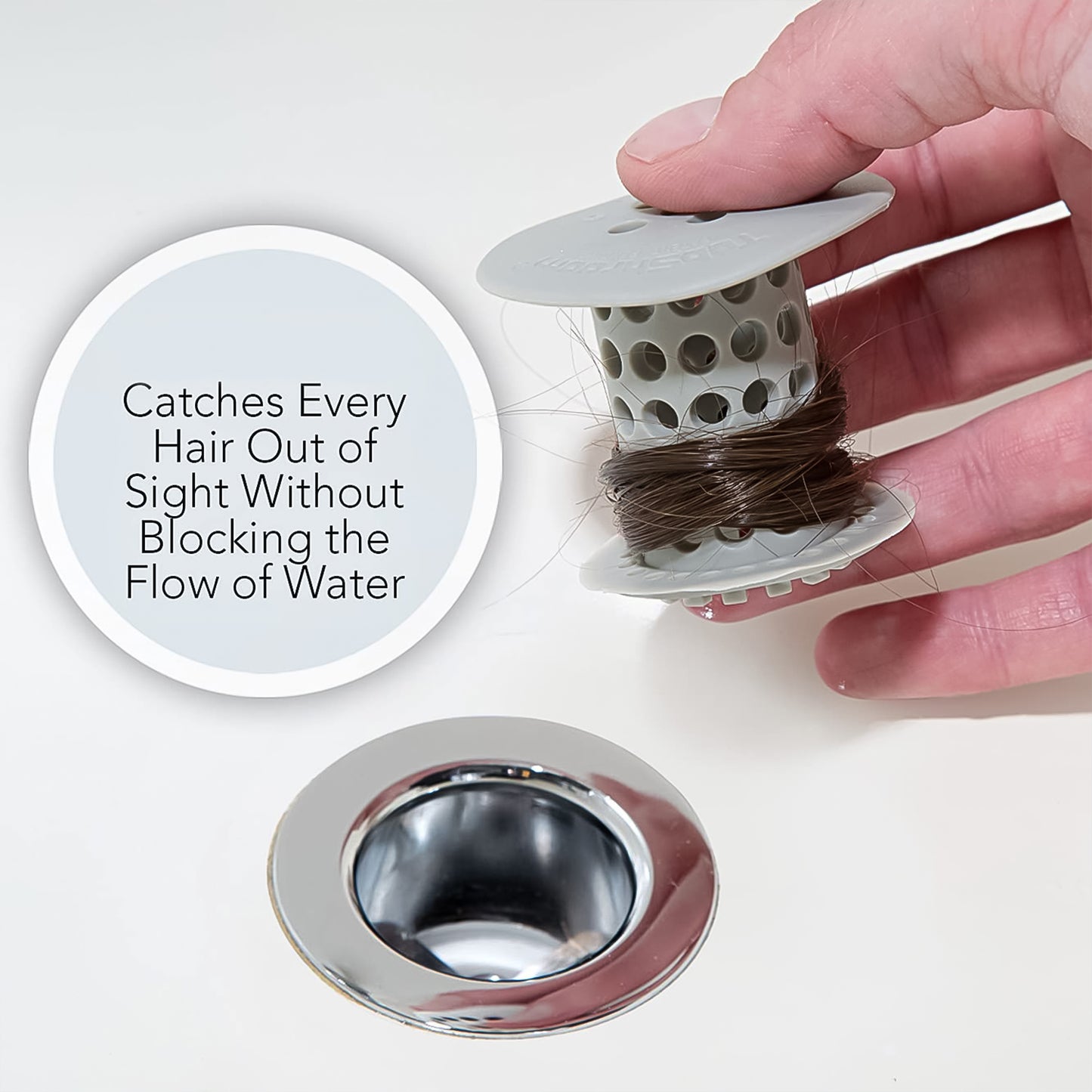 Universal Tub Drain Hair Catcher Strainer (1 Pc) - Happy Price - Image 4