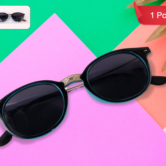 Sky Blue Uv Protected Round Sunglasses Classic Sunglasses For Men  Women Lightweight - Happy Price - Image 1
