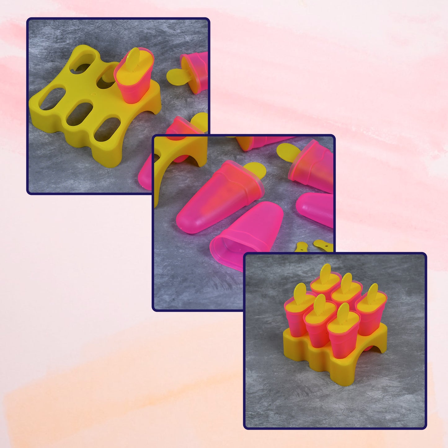Kulfi Maker Moulds Set Plastic Homemade Kulfi Mould 6pcs Set For Freezer Use - Happy Price - Image 6