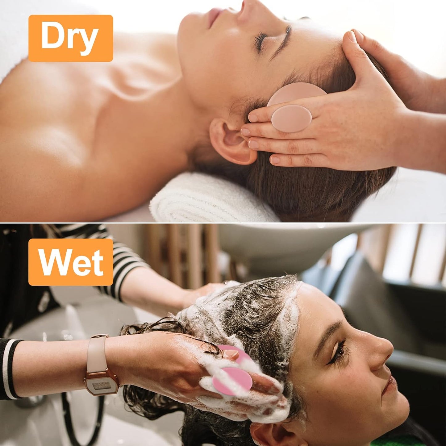 Hair Scalp Massager Shampoo Brush Scalp Care Hair Wash Brush Silicone Comb Shampoo Brush (1 Pc) - Happy Price - Image 3