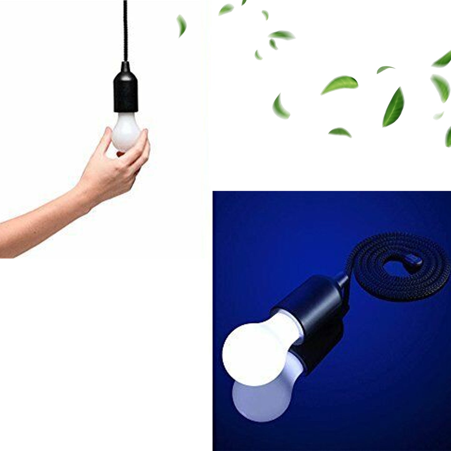 1pcs Led Bulbs Pull Cord Light Led Pull Cord Light Hanging Led Bulb Pull Wire Drawstring Light Bulb Black Led Pendant Lights - Happy Price - Image 3