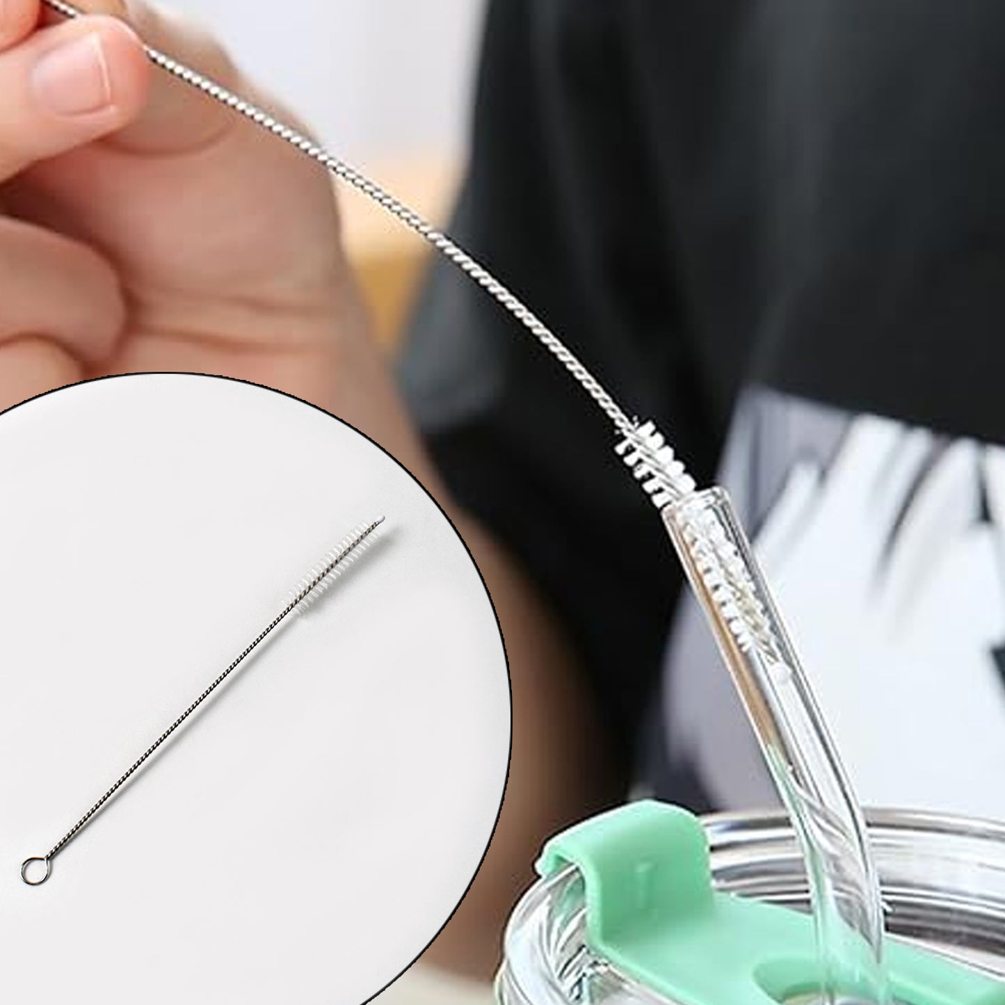 Stainless Steel Straw Cleaning Brush, 20 Cm Long, 1 Pc - Happy Price - Image 4