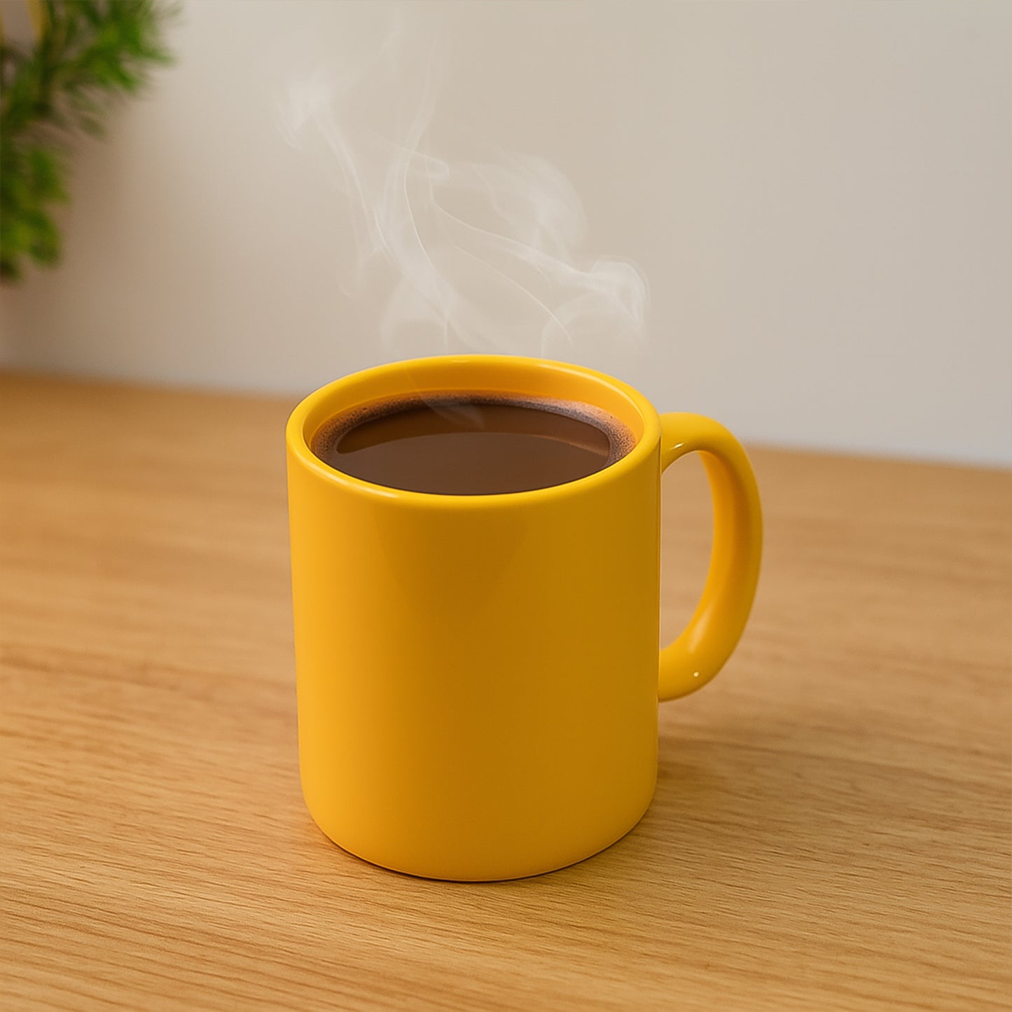 Ceramic Mug with Spoon Set for Hot & Cold Drinks - Glossy Finish