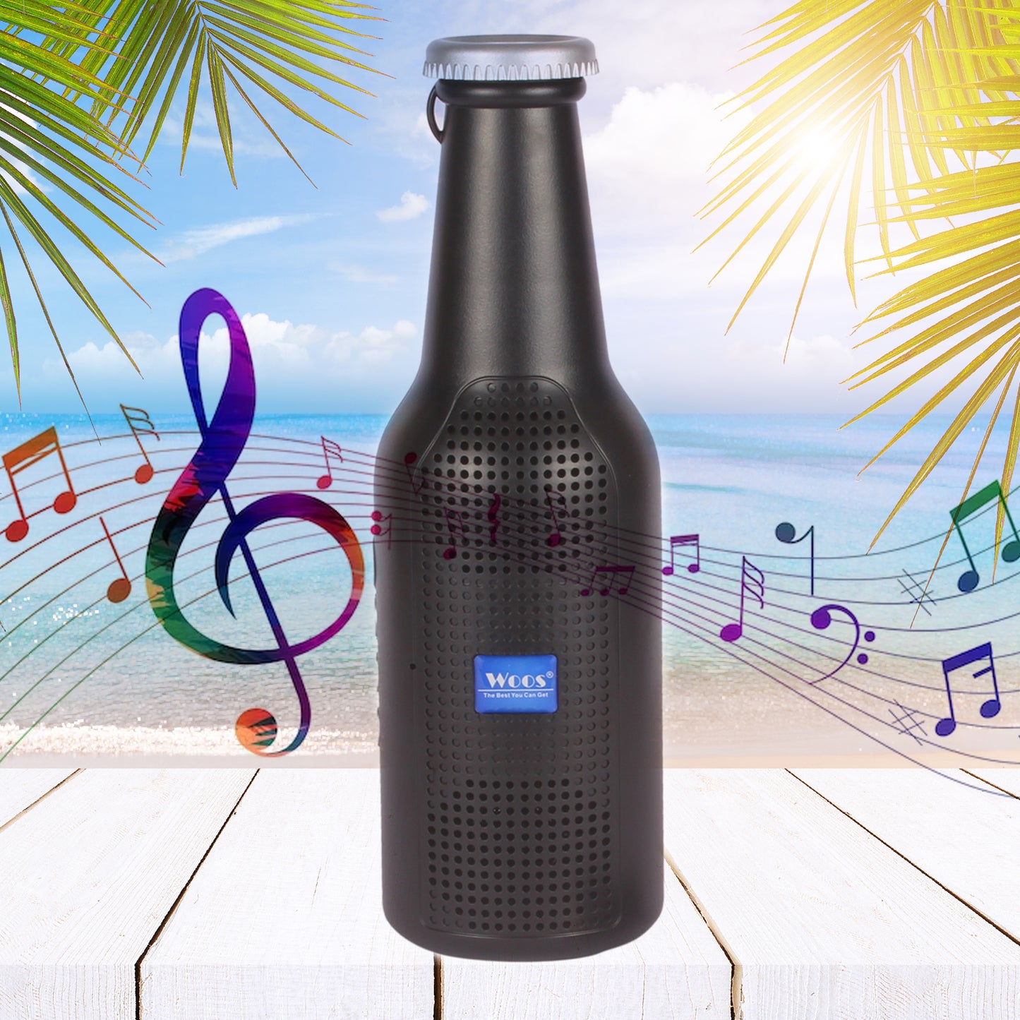 Bottle Shape Bluetooth Speaker And Weatherproof Enhanced Wireless Usb Rechargeable Calling  Fm  Aux  Usb  Sd Card Support Portable Bluetooth Speaker With Rich Deep Bass - Happy Price - Image 3