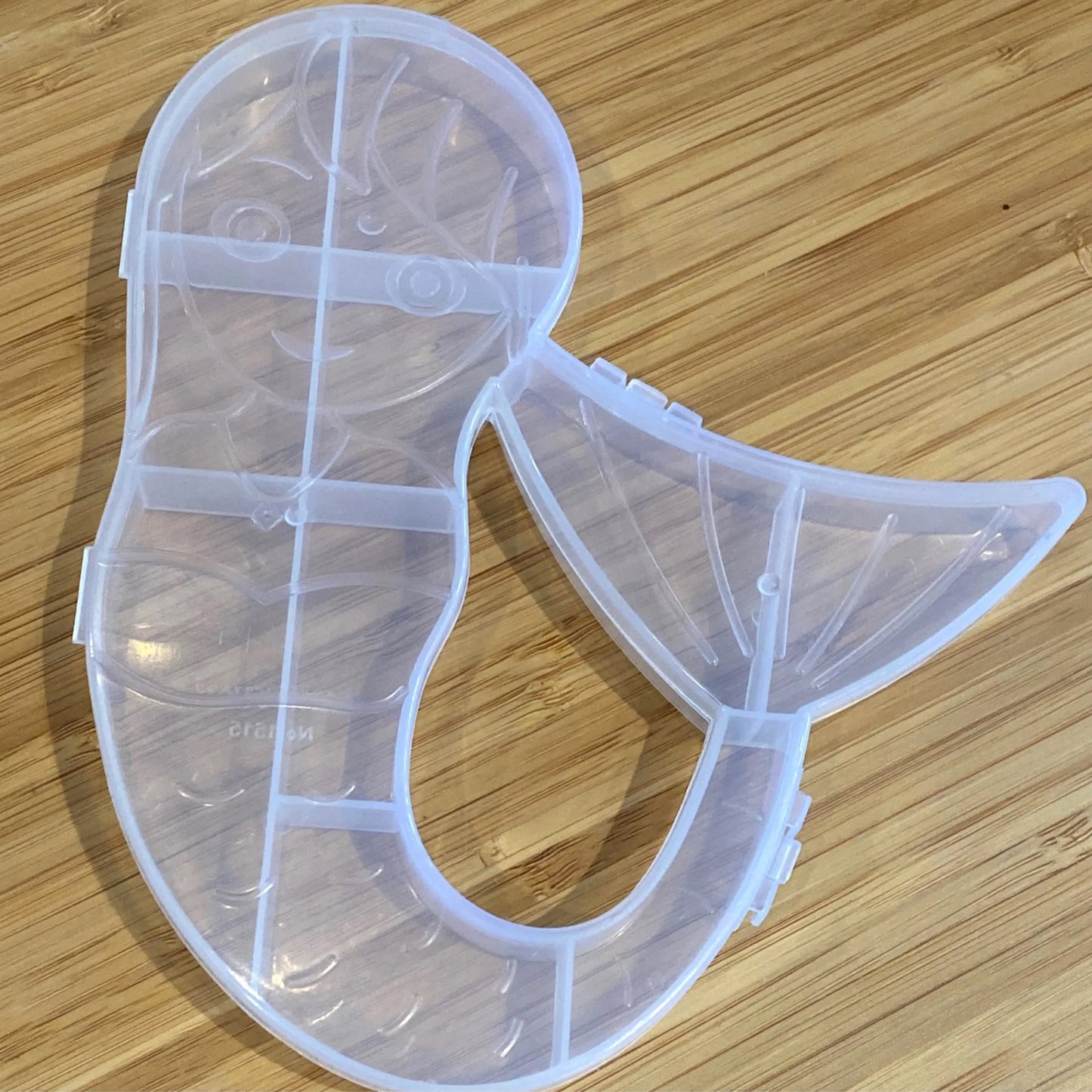 Mermaid Shape Plastic Organizer Box for Small Items - 1 Pc