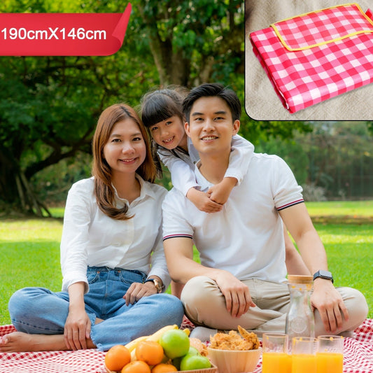Picnic Blanket Beach Mat Picnic Blanket For Indoor And Outdoor Sand Proof Waterproof Larger Mat For Beach Travel Camping Hiking Park Grass Handy Mat Tote Foldable (190cmx146cm) - Happy Price - Image 1