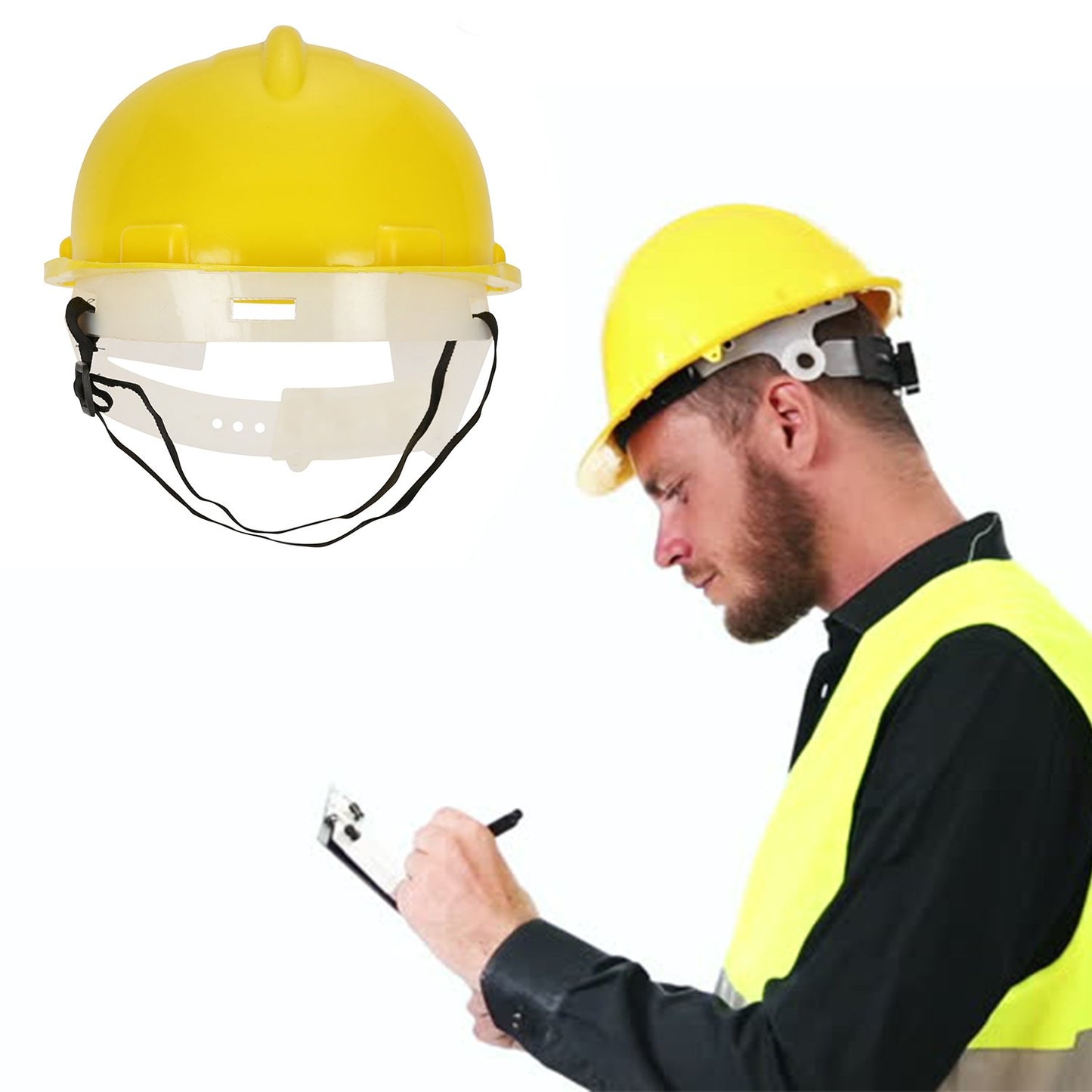 Yellow Plastic Hard Hat Construction Cap (1pc Only) - Happy Price - Image 3