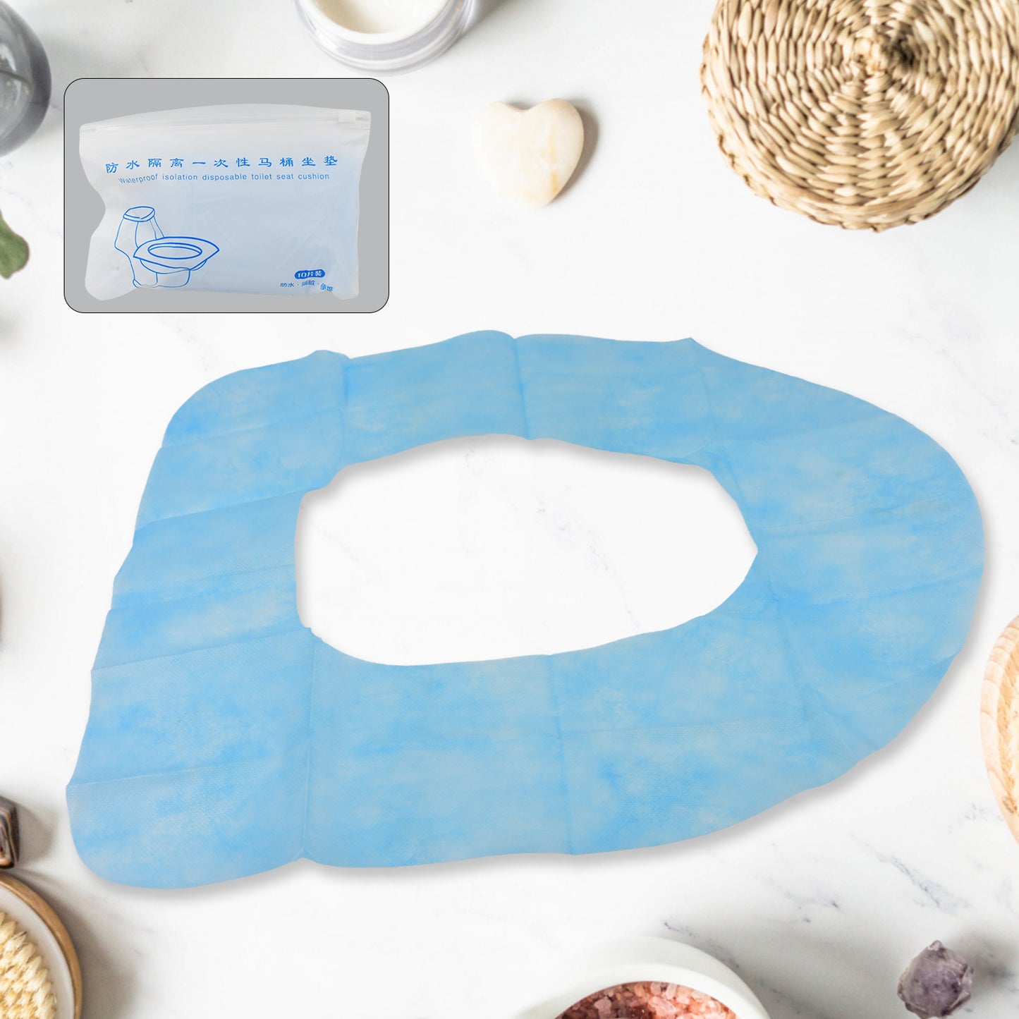 Disposable Toilet Seat Covers  Waterproof Isolation Disposable Toilet Seat Cushion (10 Pcs Set) - Happy Price - Image 2
