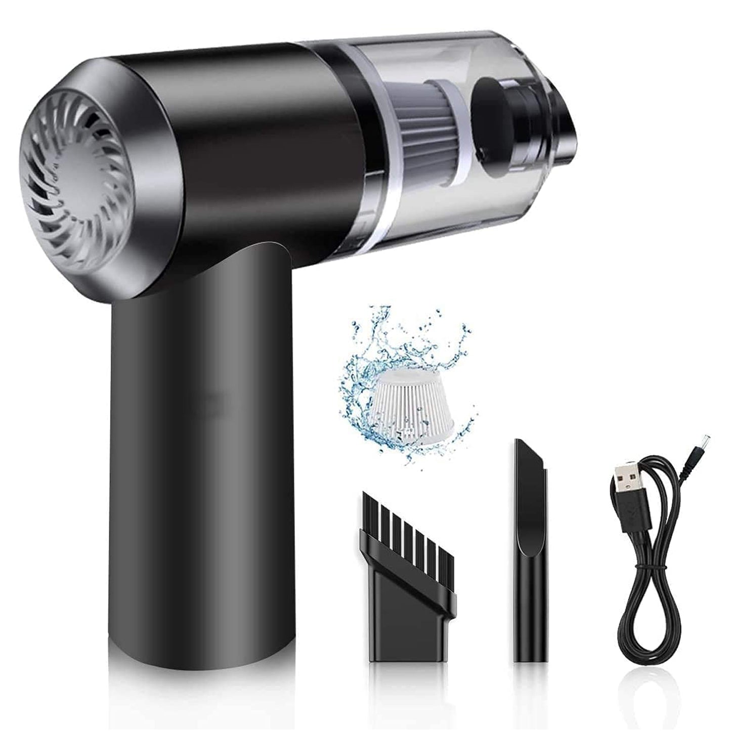 Vacuum Cleaner Dust Collection  2 In 1 Car Vacuum Cleaner 120w High-power Handheld Wireless Vacuum Cleaner Home Car Dual-use Portable Usb Rechargeable - Happy Price - Image 2